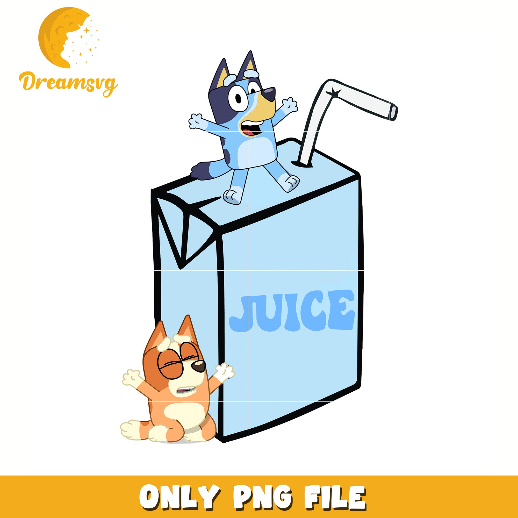 Bluey juice design png, bluey characters png, bluey png