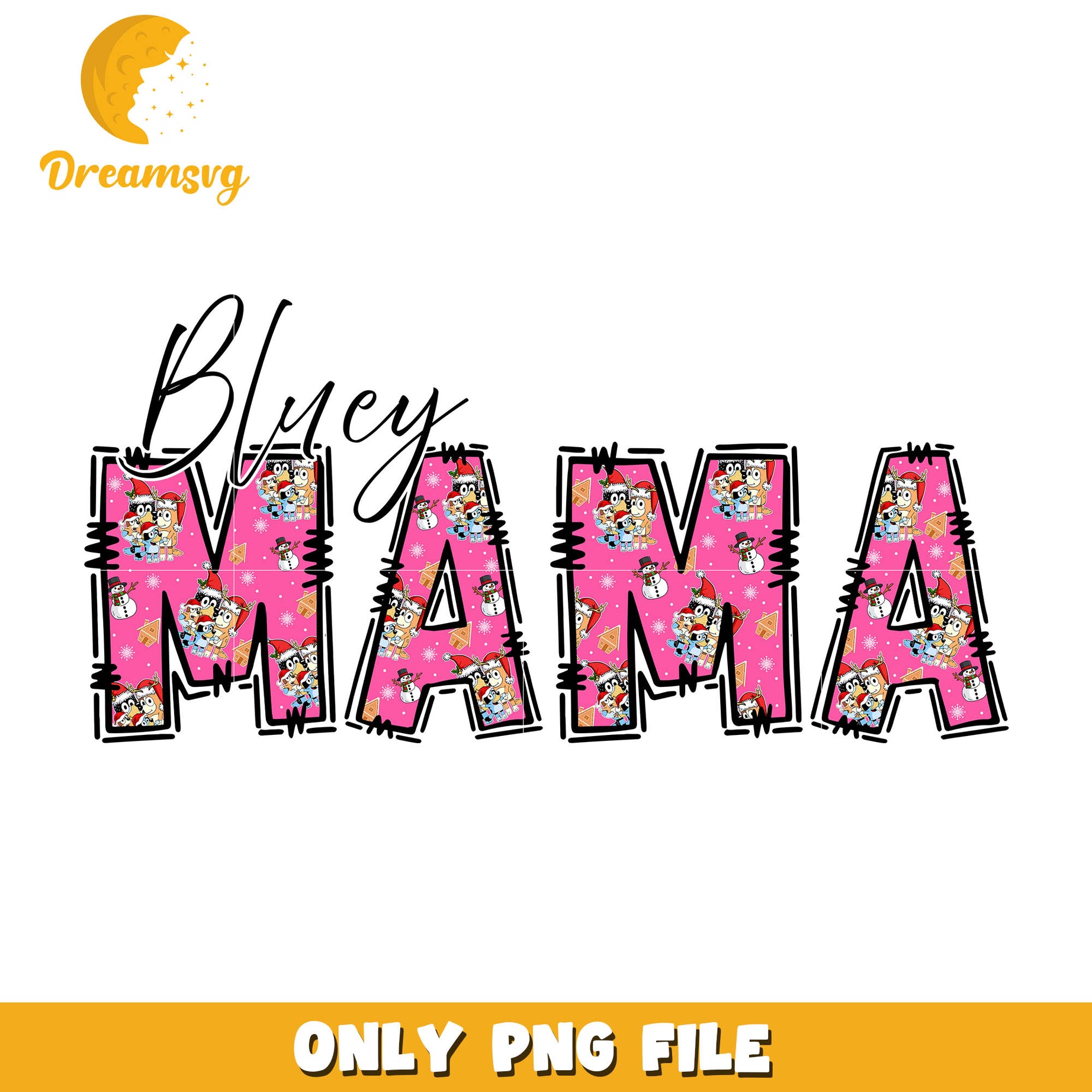 Bluey mama pink png, disney's bluey png, pink bluey​​ png