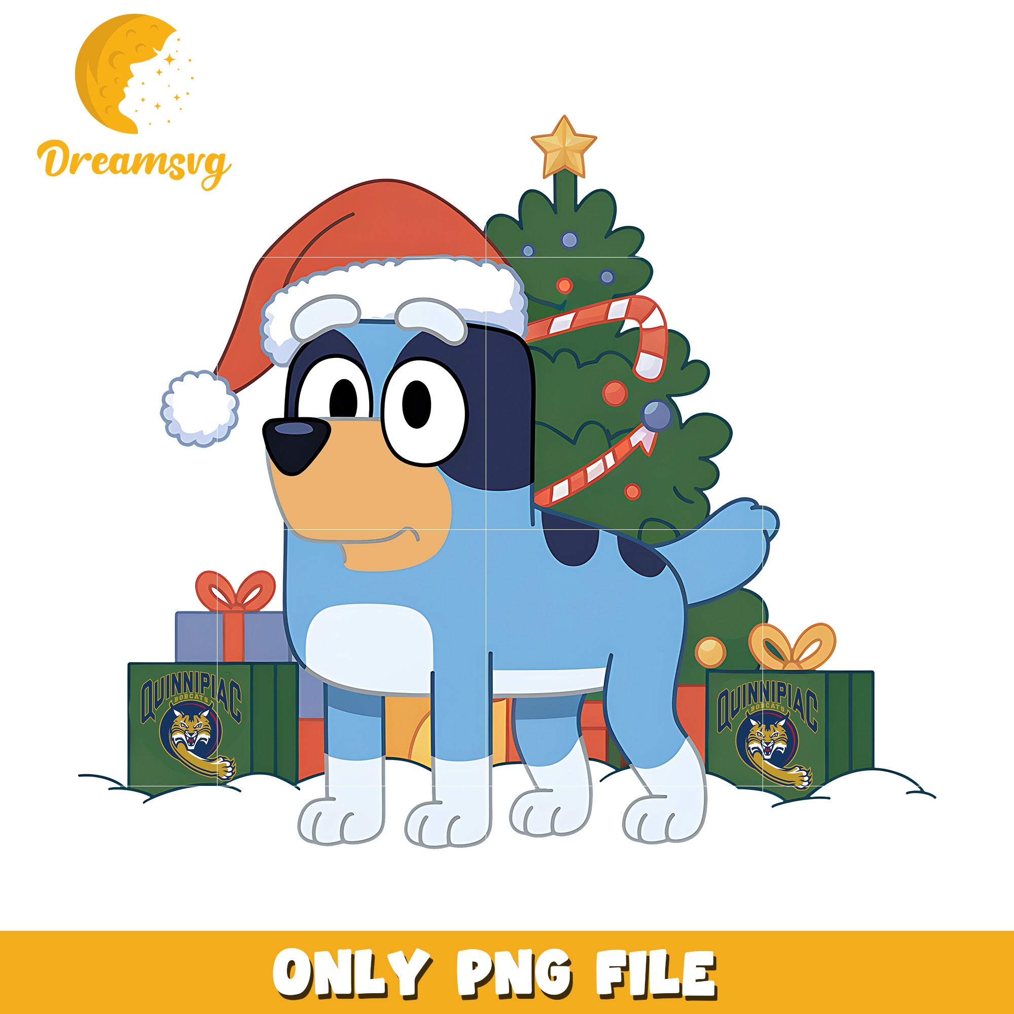 Bluey merry christmas png, Quinnipiac Bobcats png, ncaa png