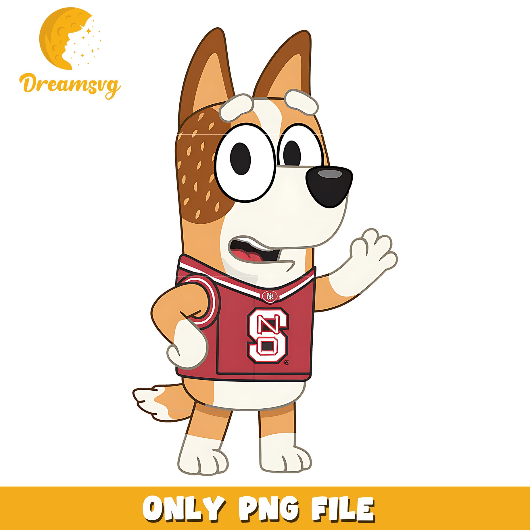 Bluey mom character png, NC State Wolfpack png, ncaa team png