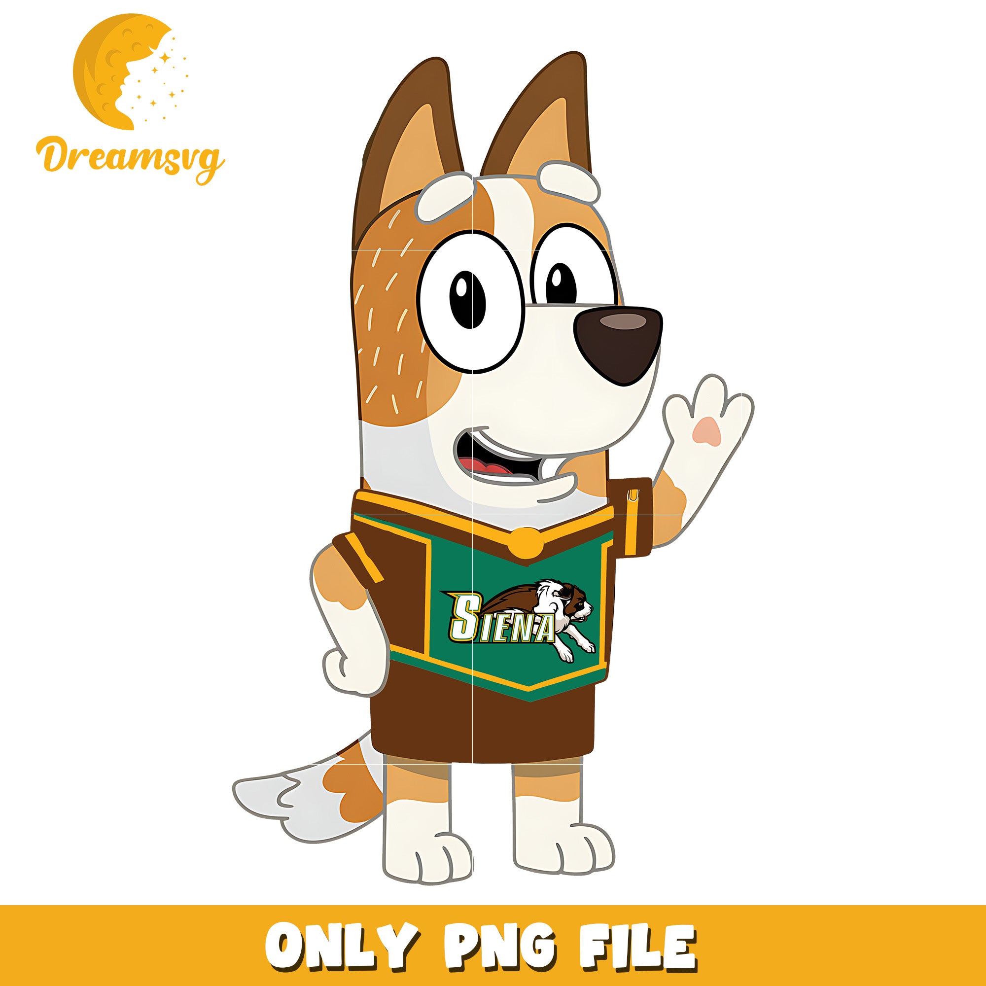 Bluey mom favorite ncaa team png, Siena Saints png, ncaa png