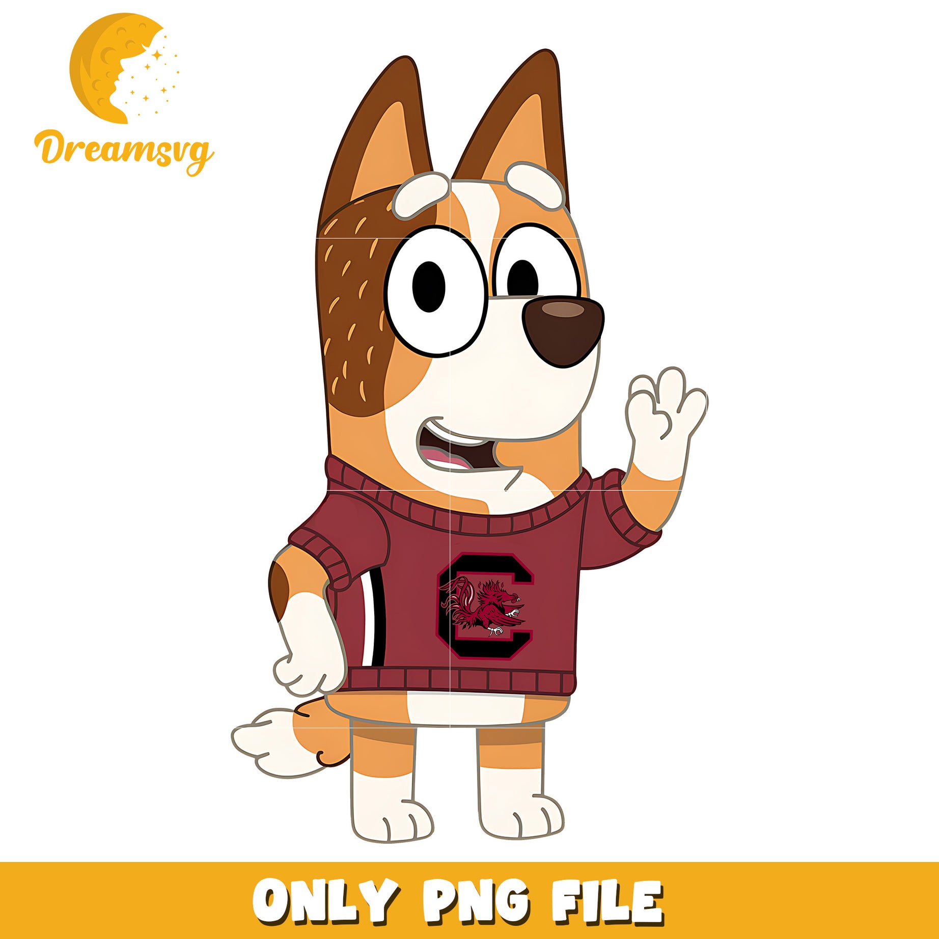 Bluey mom love sports png, South Carolina Gamecocks png, ncaa png