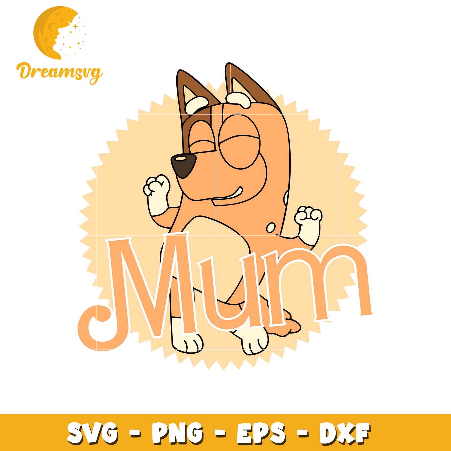 Bluey mum dance svg, chilli heeler svg, bluey character svg