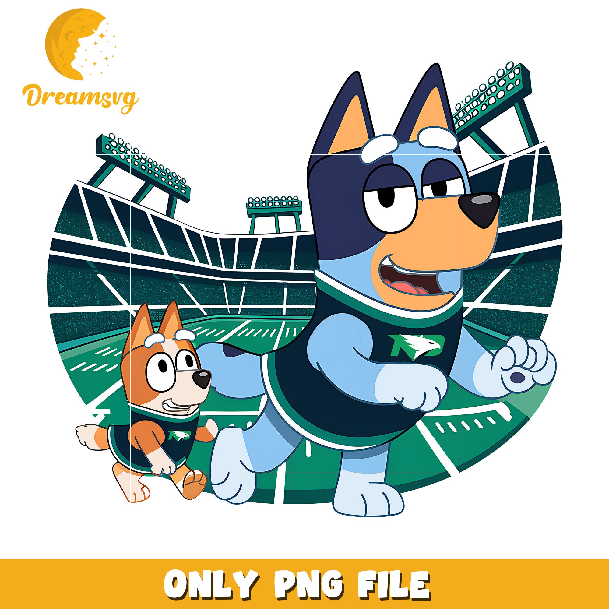 Bluey ncaa champion png, North Dakota Fighting Hawks png, ncaa png