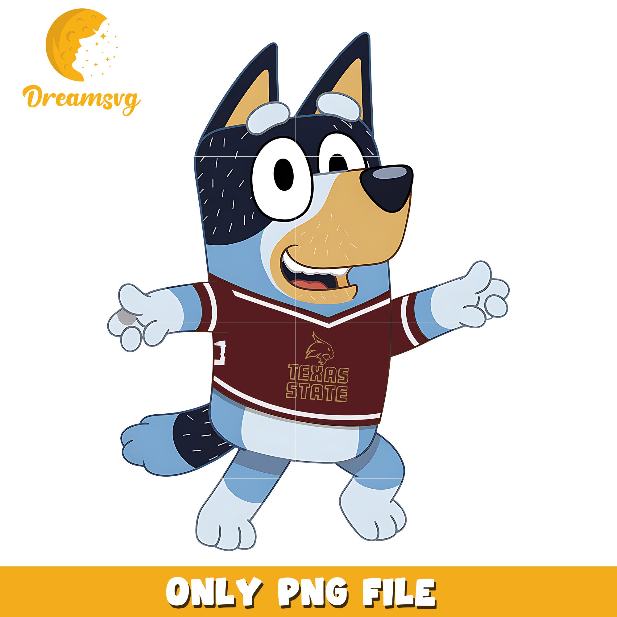 Bluey ncaa character png, Texas State Bobcats png, ncaa png