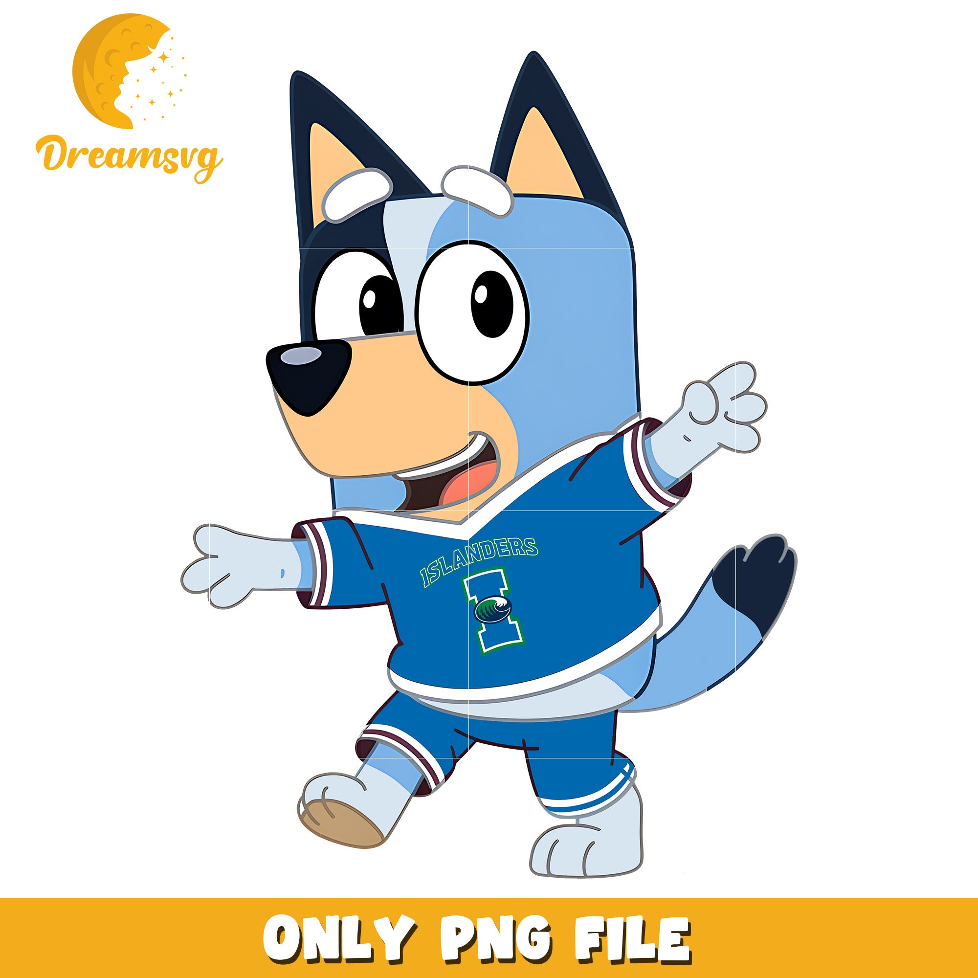Bluey ncaa fan uniform png, Texas A&M CC Islanders png, ncaa png