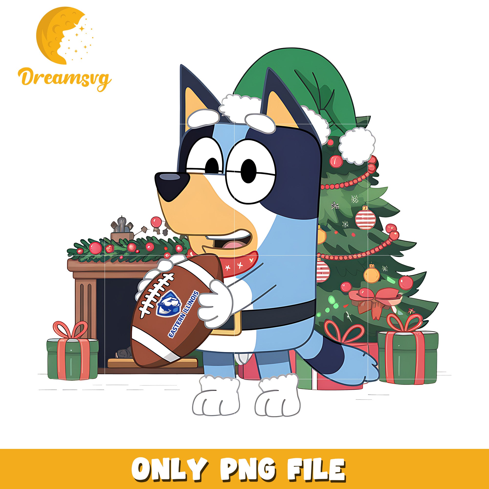 Bluey on christmas day png, Eastern Illinois Panthers png, ncaa png