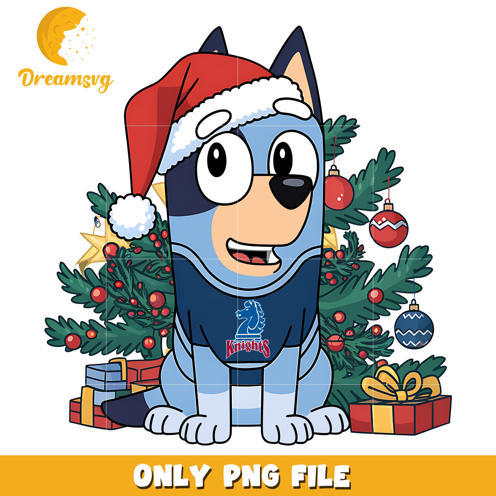 Bluey on christmas day png, Fairleigh Dickinson Knights png, ncaa png