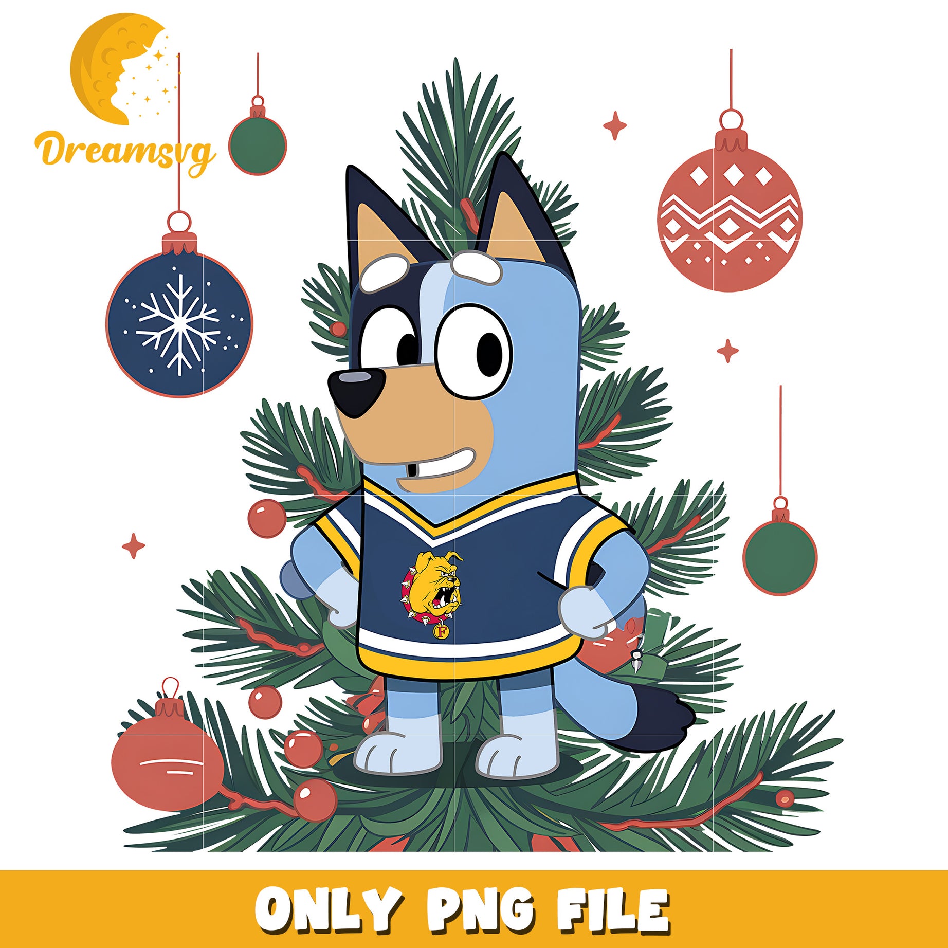 Bluey on christmas day png, Ferris State Bulldogs png, ncaa png