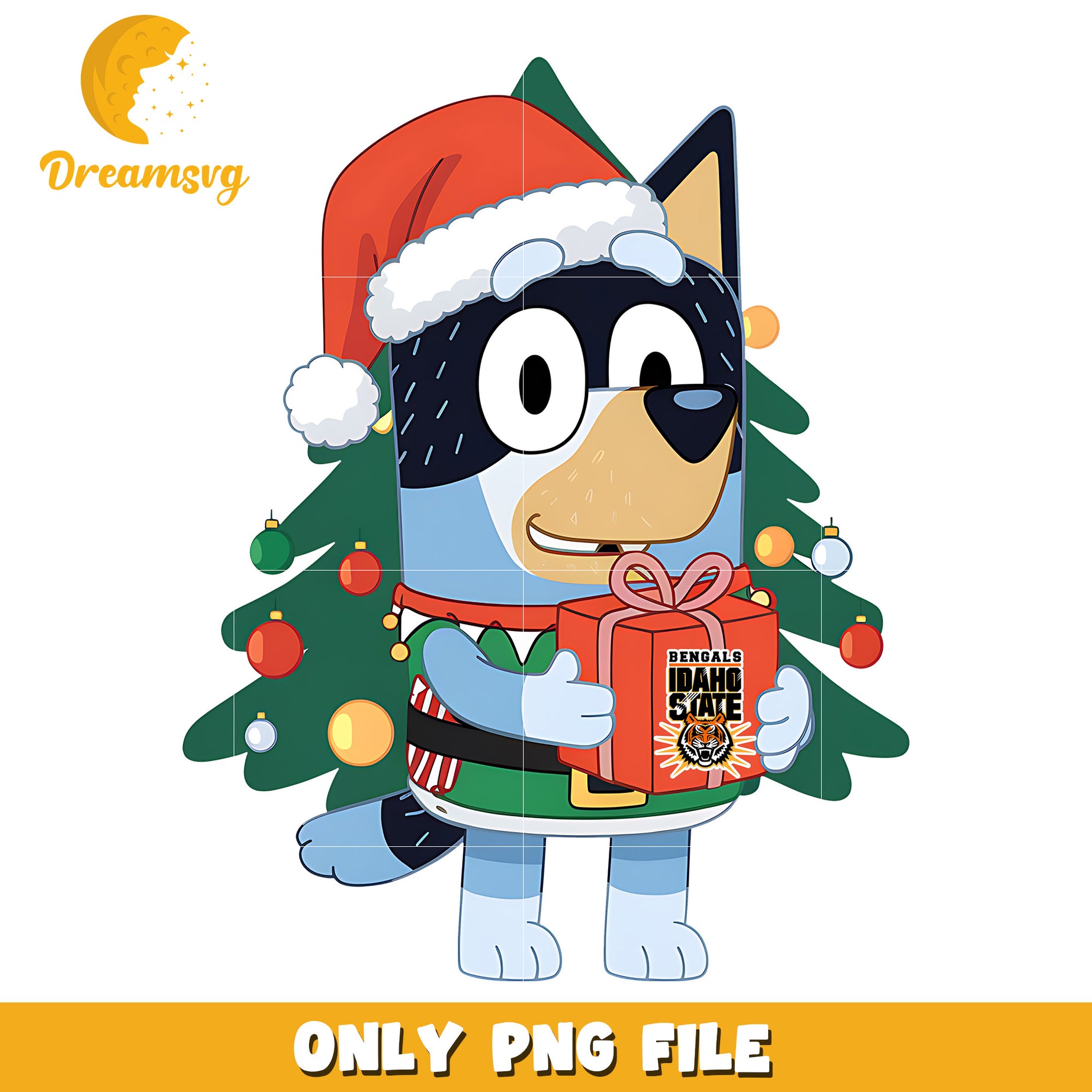 Bluey on christmas day png, Idaho State Bengals png, ncaa png
