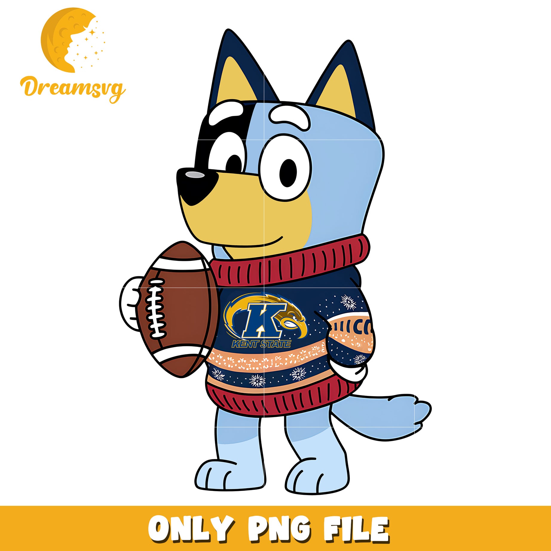 Bluey on christmas day png, Kent State Golden Flashes png, ncaa png