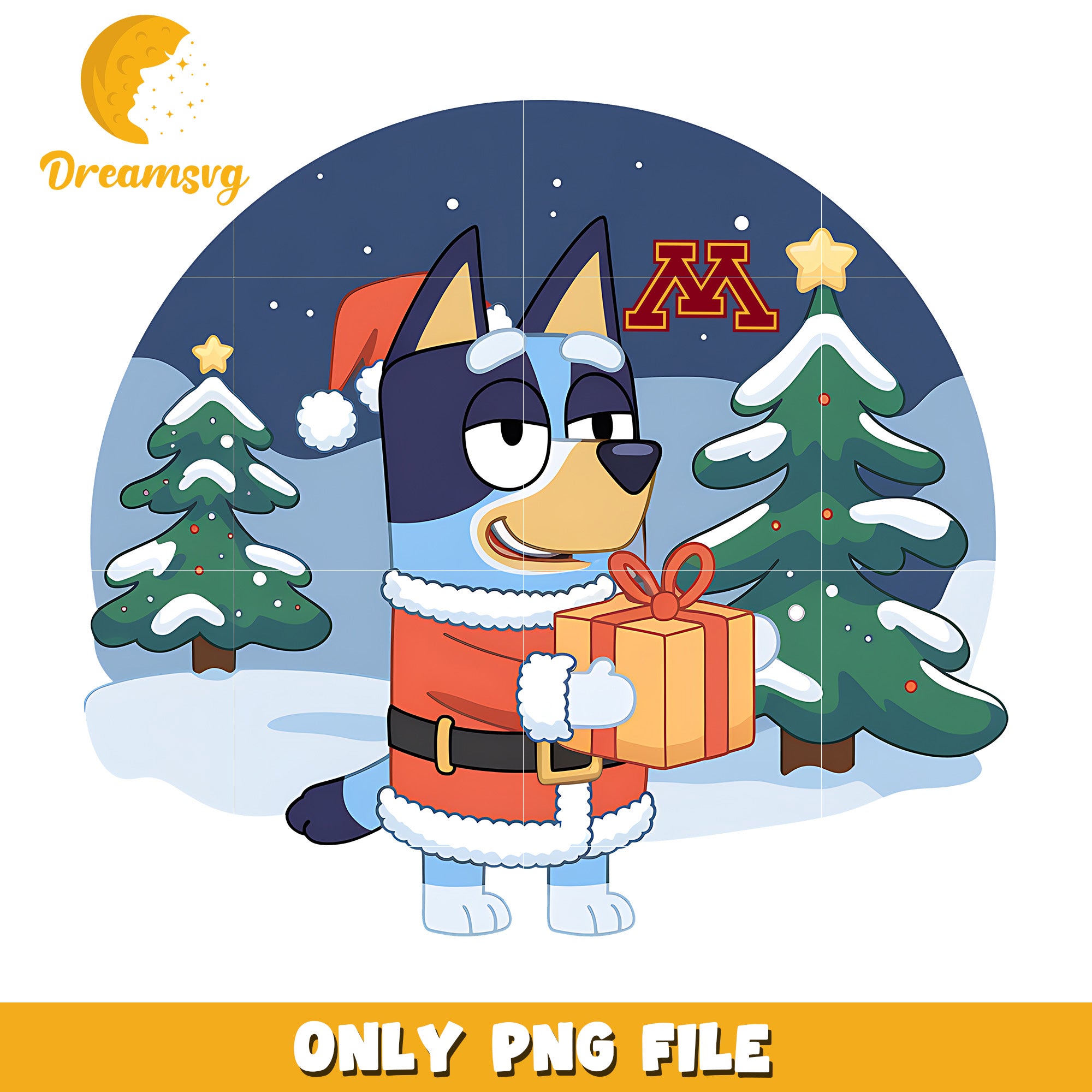 Bluey on christmas day png, Minnesota Golden Gophers png, ncaa png