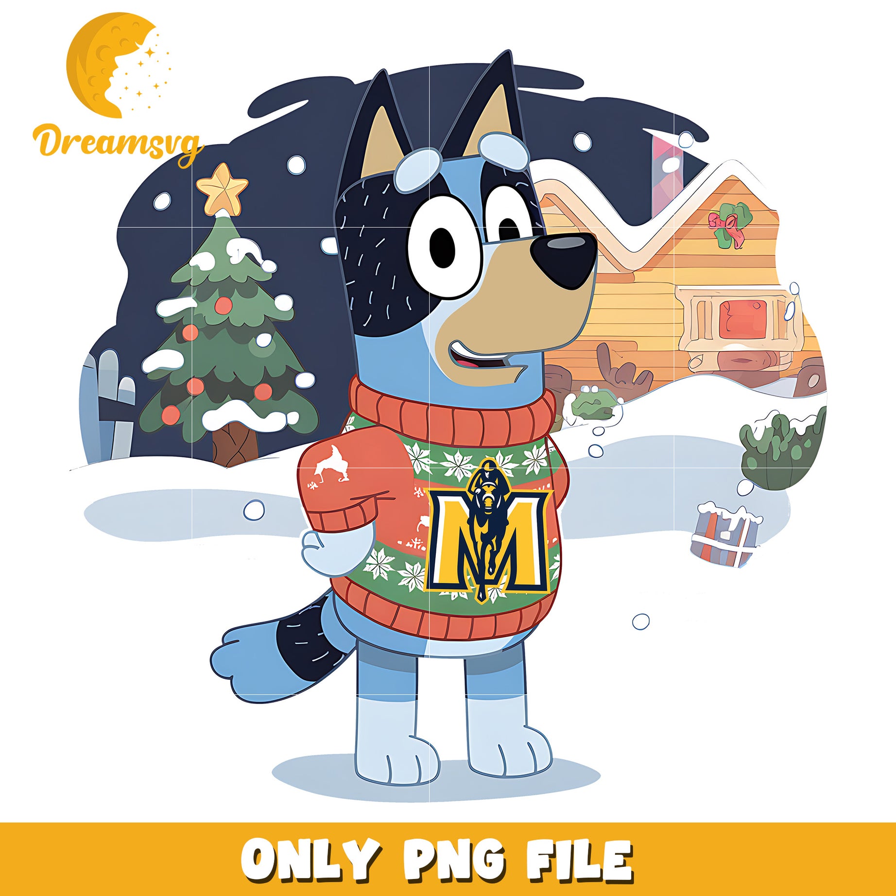Bluey on christmas day png, Murray State Racers png, ncaa png
