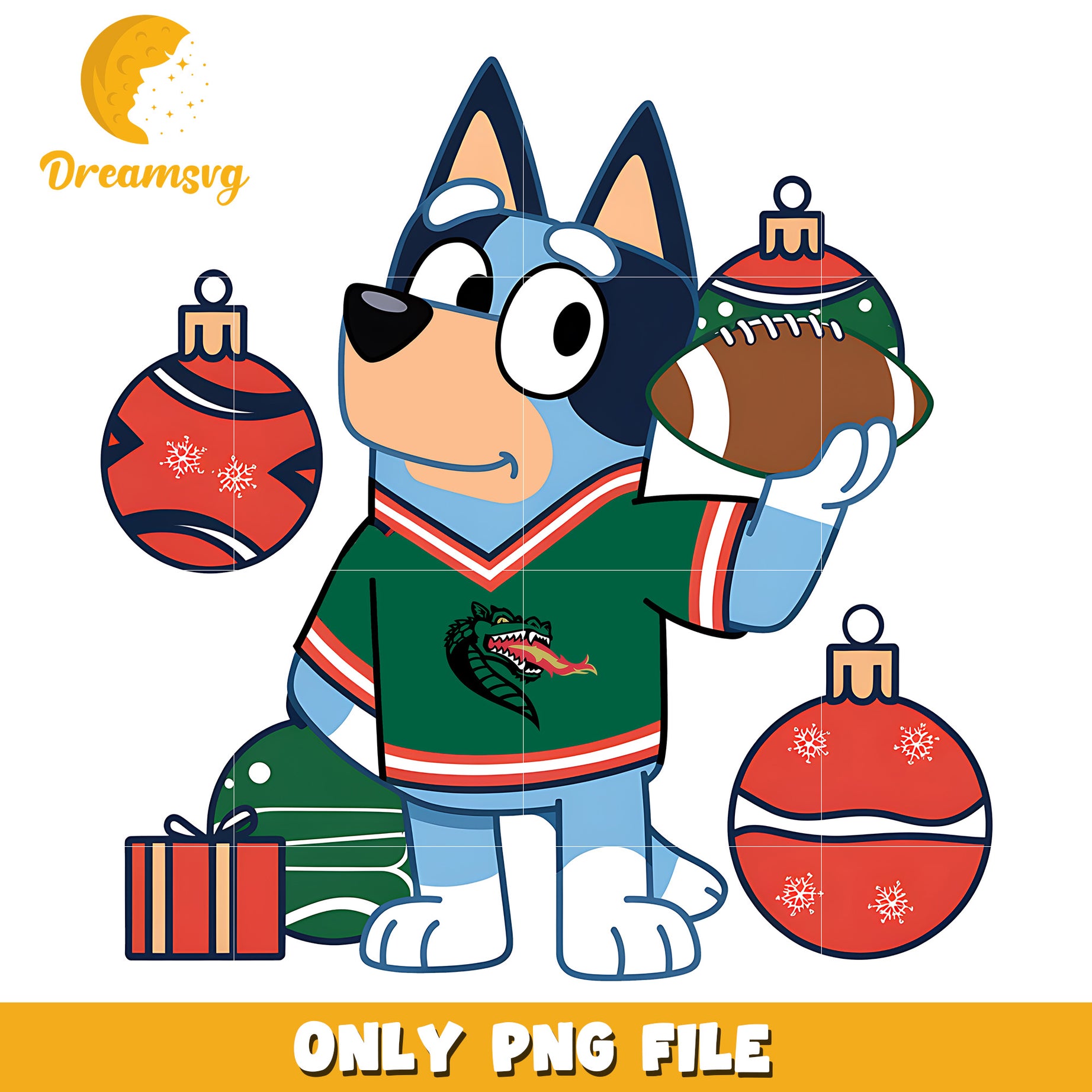 Bluey on christmas day png, UAB Blazers png, ncaa png