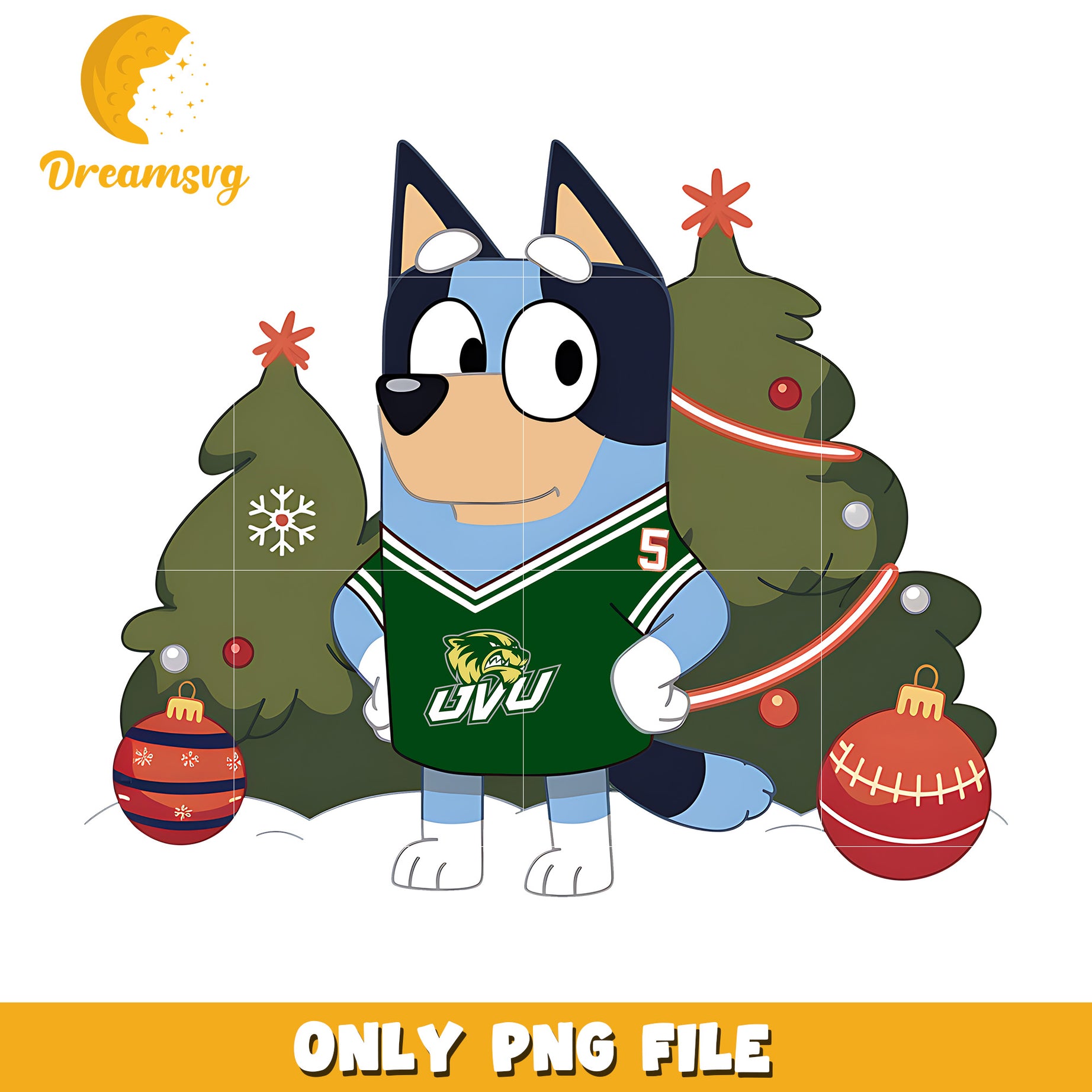 Bluey on christmas day png, Utah Valley Wolverines png, ncaa png