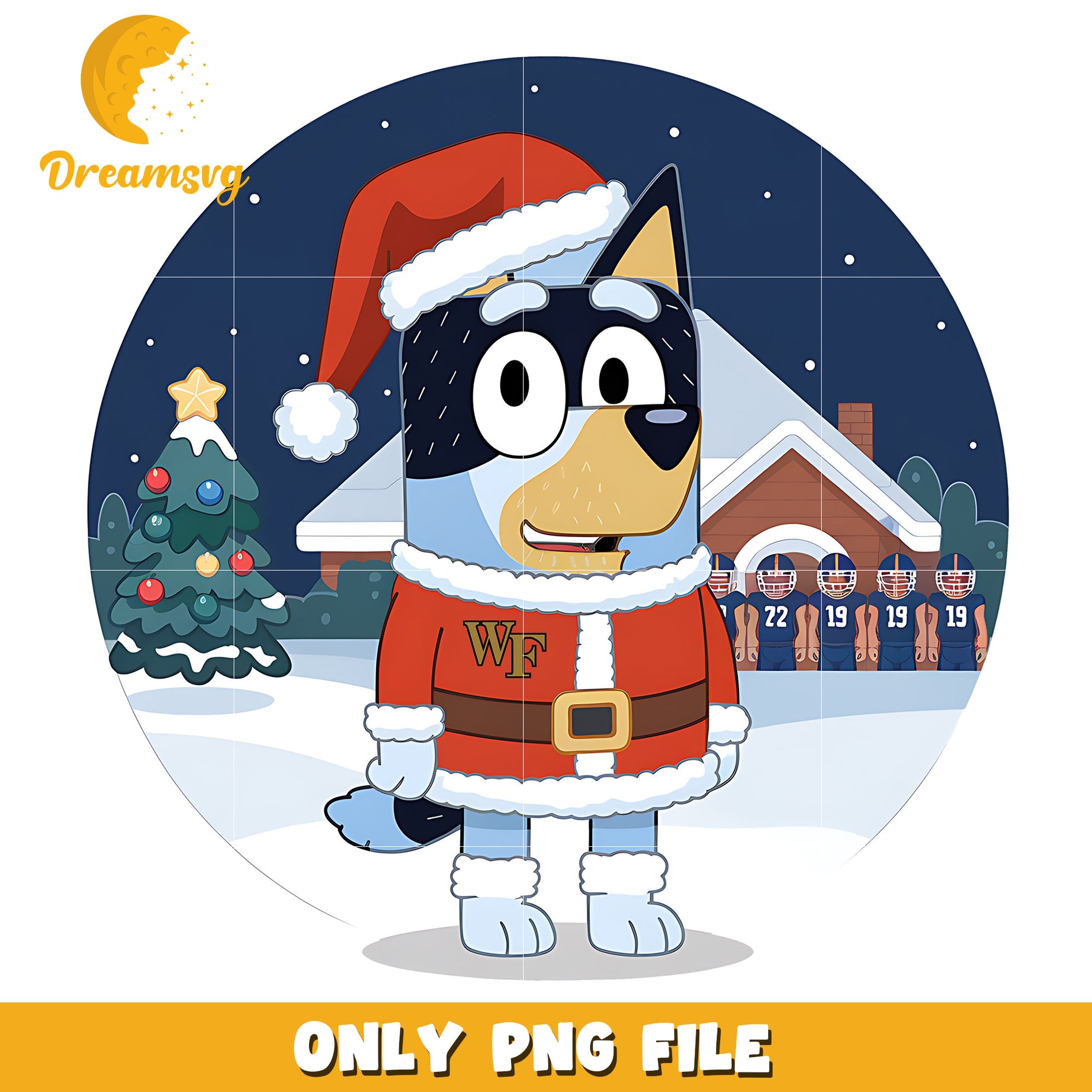 Bluey on christmas day png, Wake Forest Demon Deacons png, ncaa png