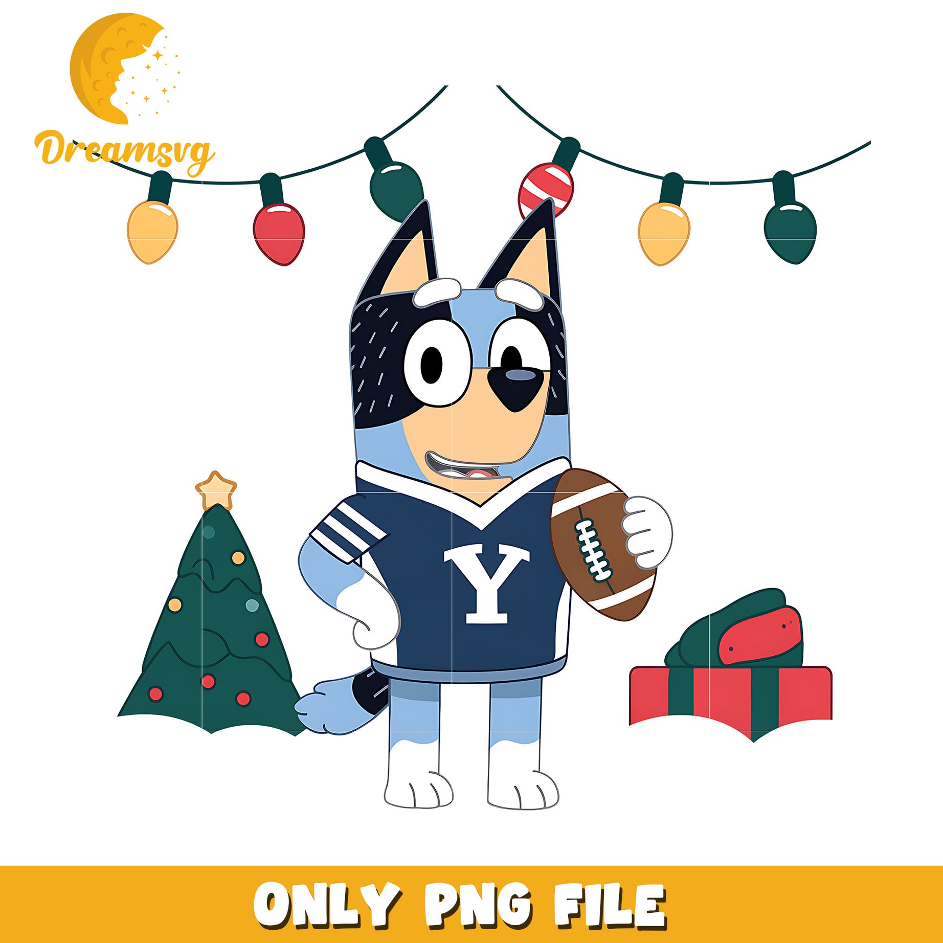 Bluey on christmas png, Brigham Young Cougars png, ncaa png