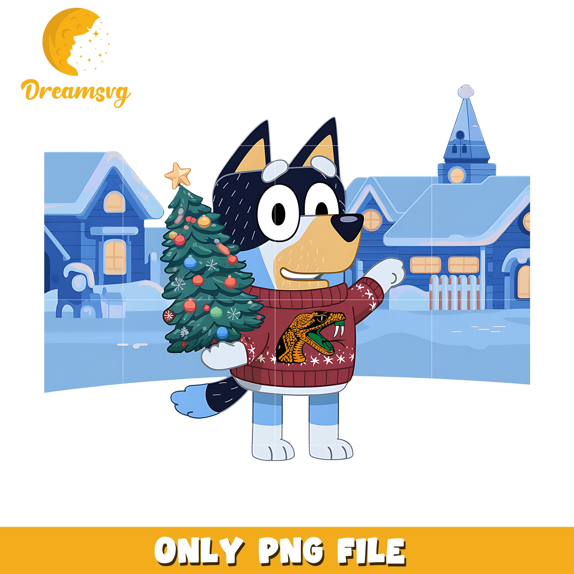 Bluey on christmas png, Florida A&M Rattlers png, ncaa png