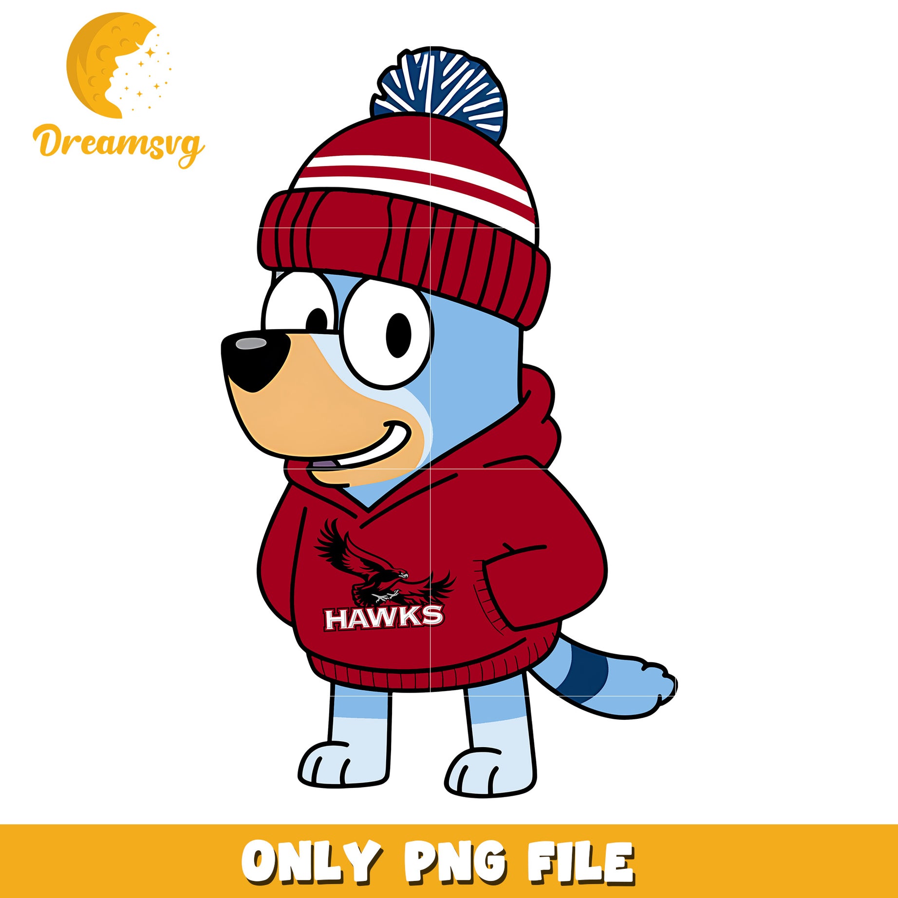 Bluey red hoodie ncaa png, St Joseph's Hawks png, ncaa png