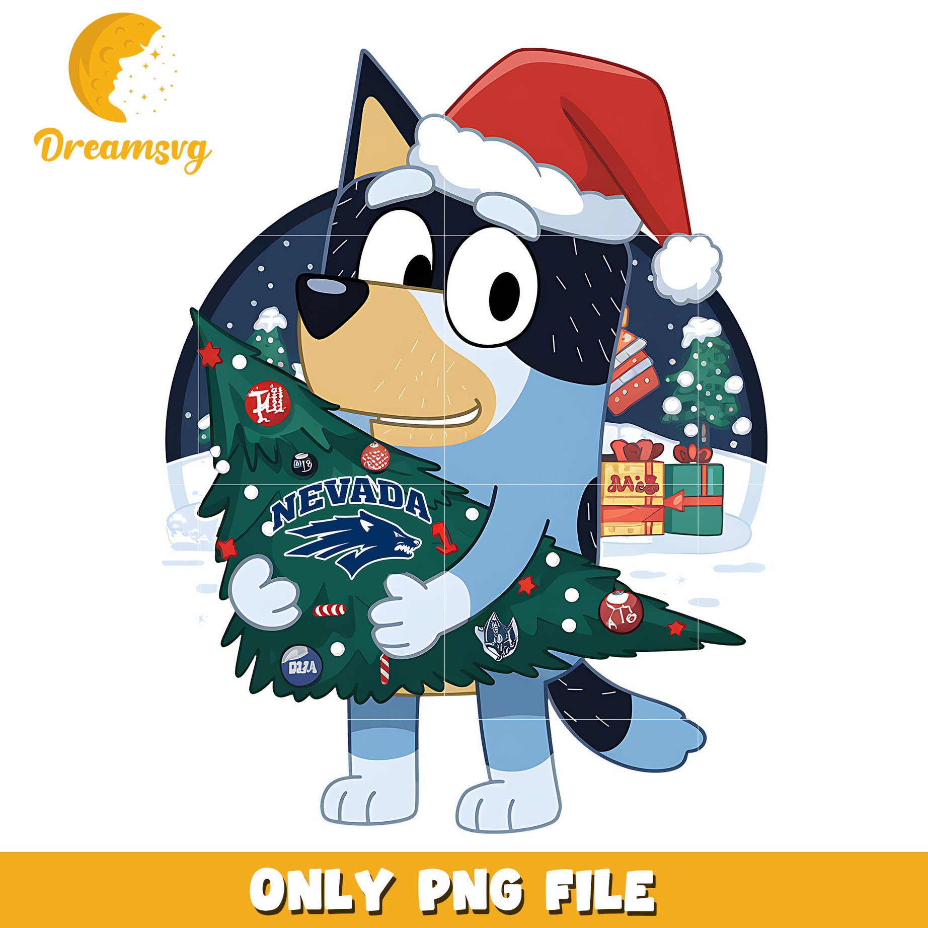 Bluey stole christmas tree png, Nevada Wolf Pack png, ncaa team png