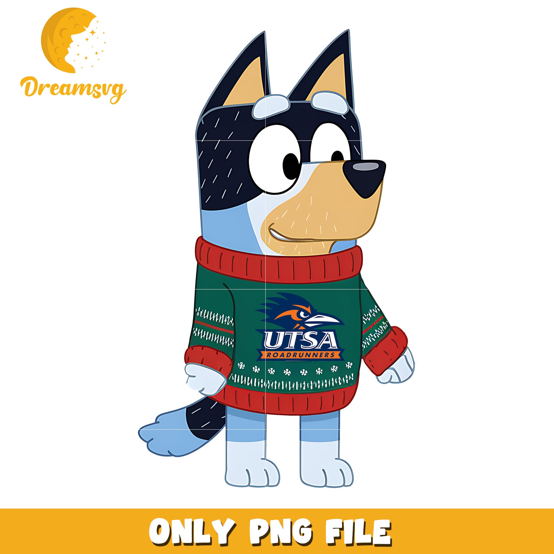 Bluey sweater logo Roadrunners png, Texas SA Roadrunners png, ncaa png