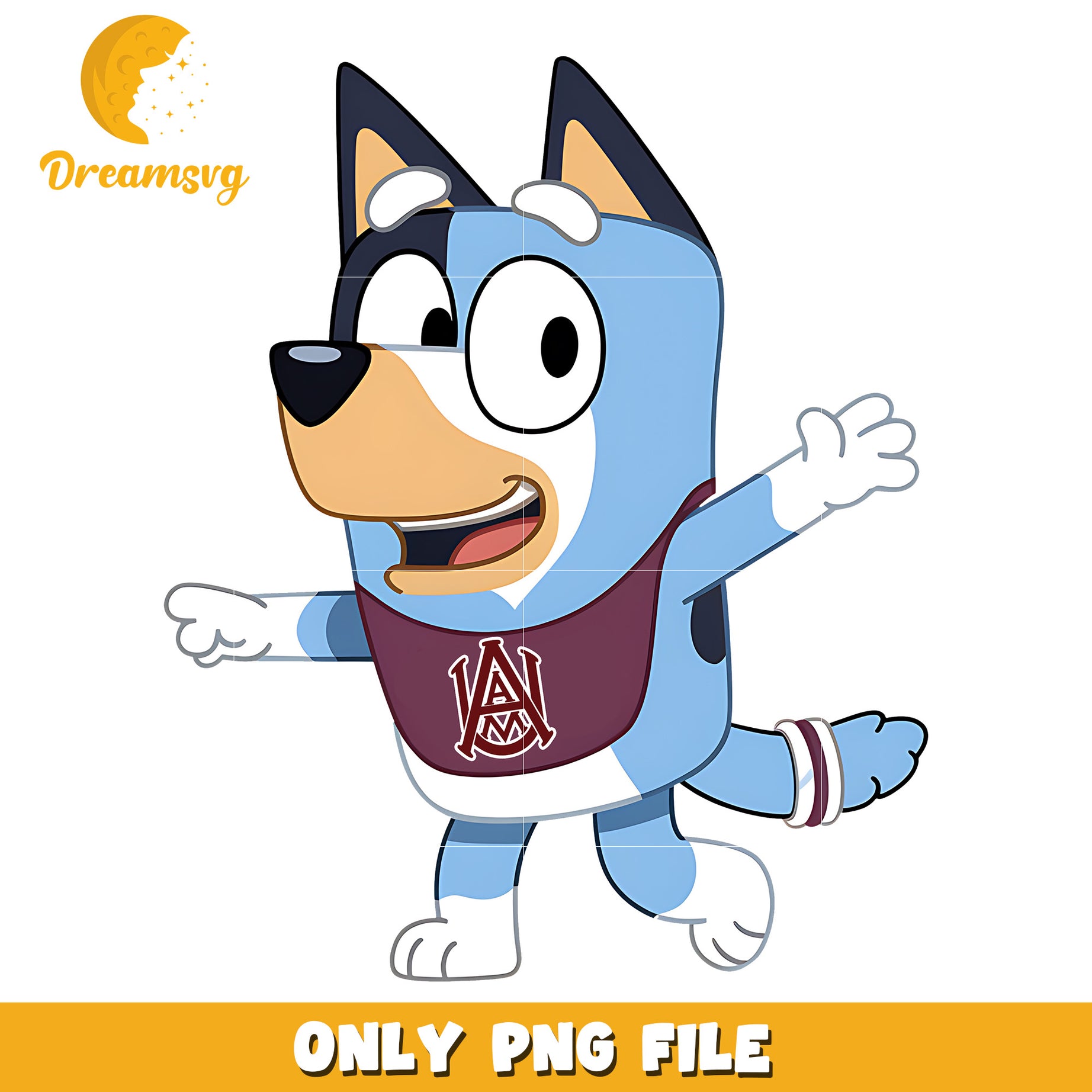 Bluey t-shirt logo ncaa png, Alabama A&M Bulldogs png, ncaa png