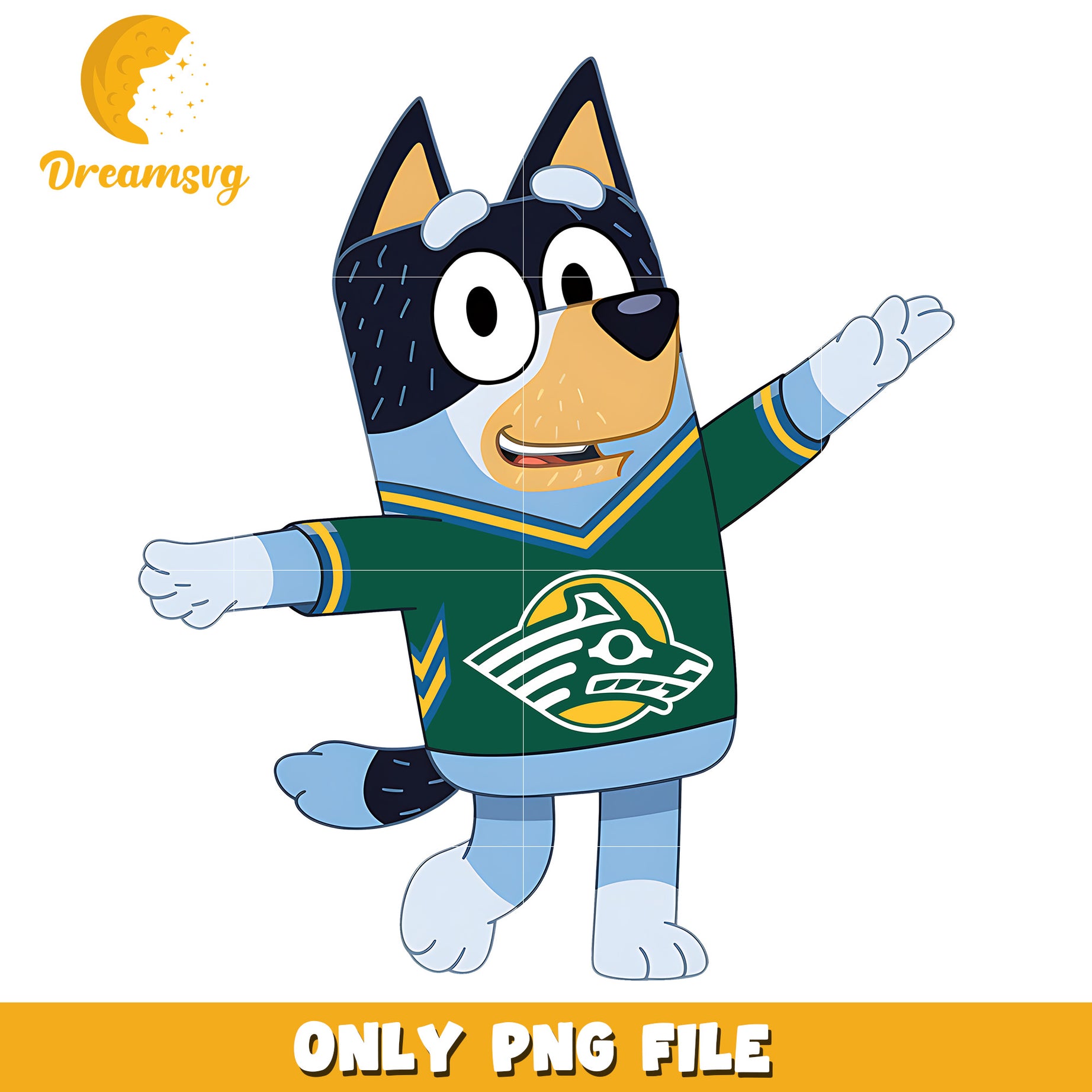 Bluey t-shirt logo ncaa png, Alaska Anchorage Seawolves png, ncaa png