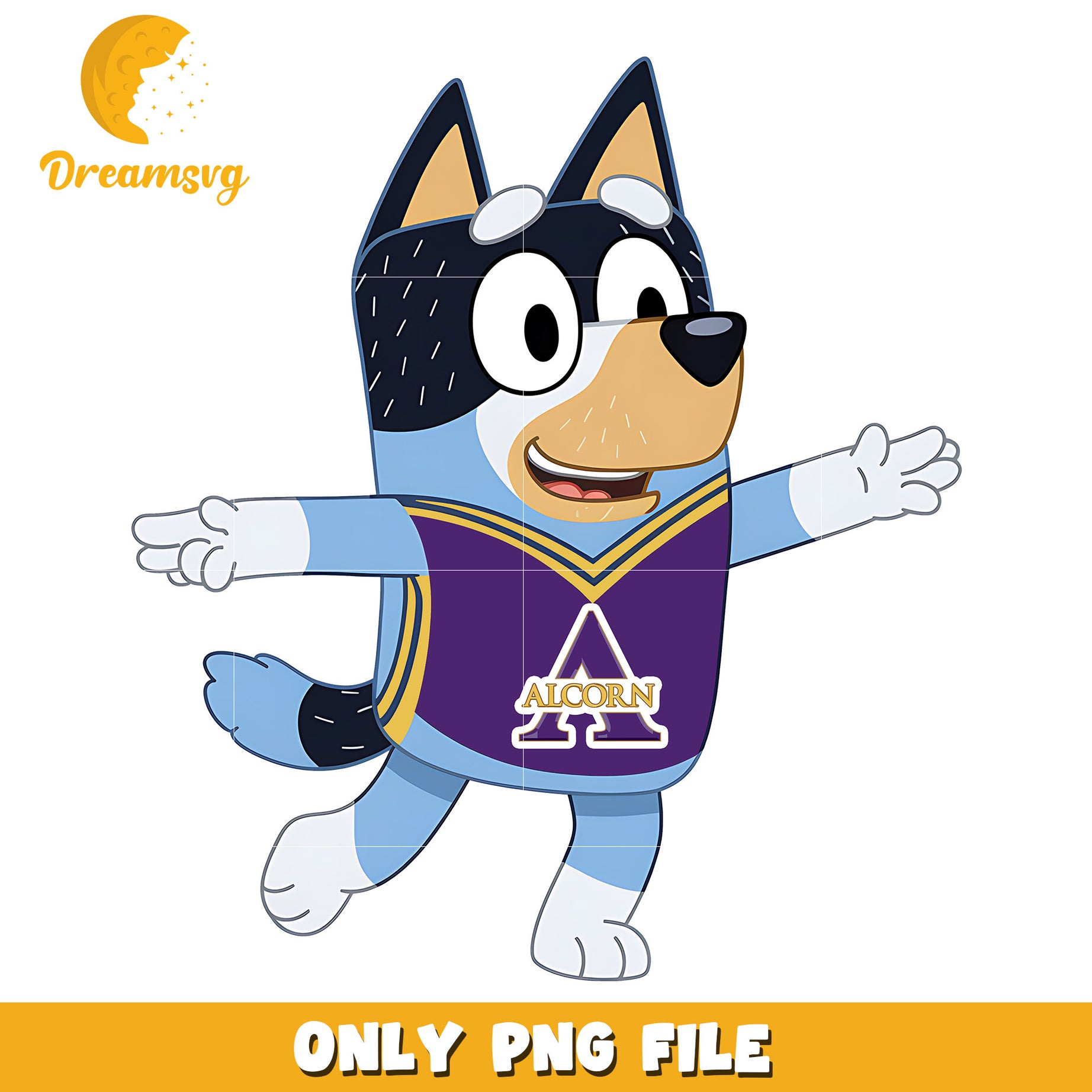 Bluey t-shirt logo ncaa png, Alcorn State Braves png, ncaa png