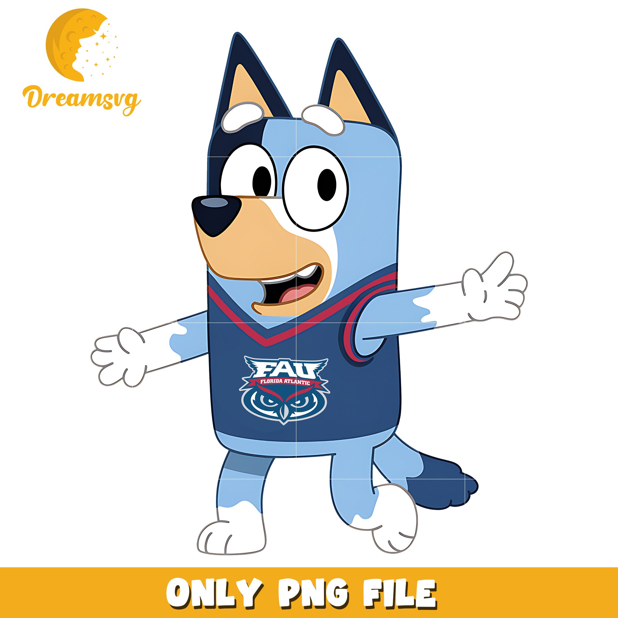 Bluey t-shirt logo ncaa png, Florida Atlantic Owls png, ncaa png