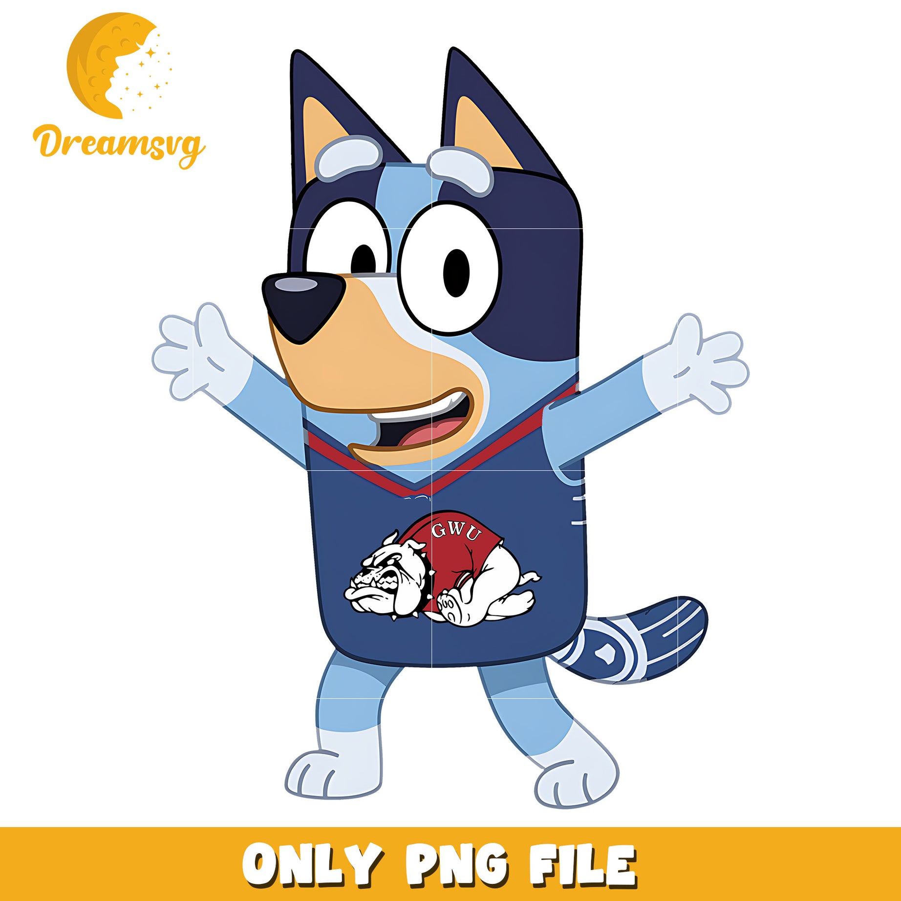 Bluey t-shirt logo ncaa png, Gardner Webb Bulldogs png, ncaa png