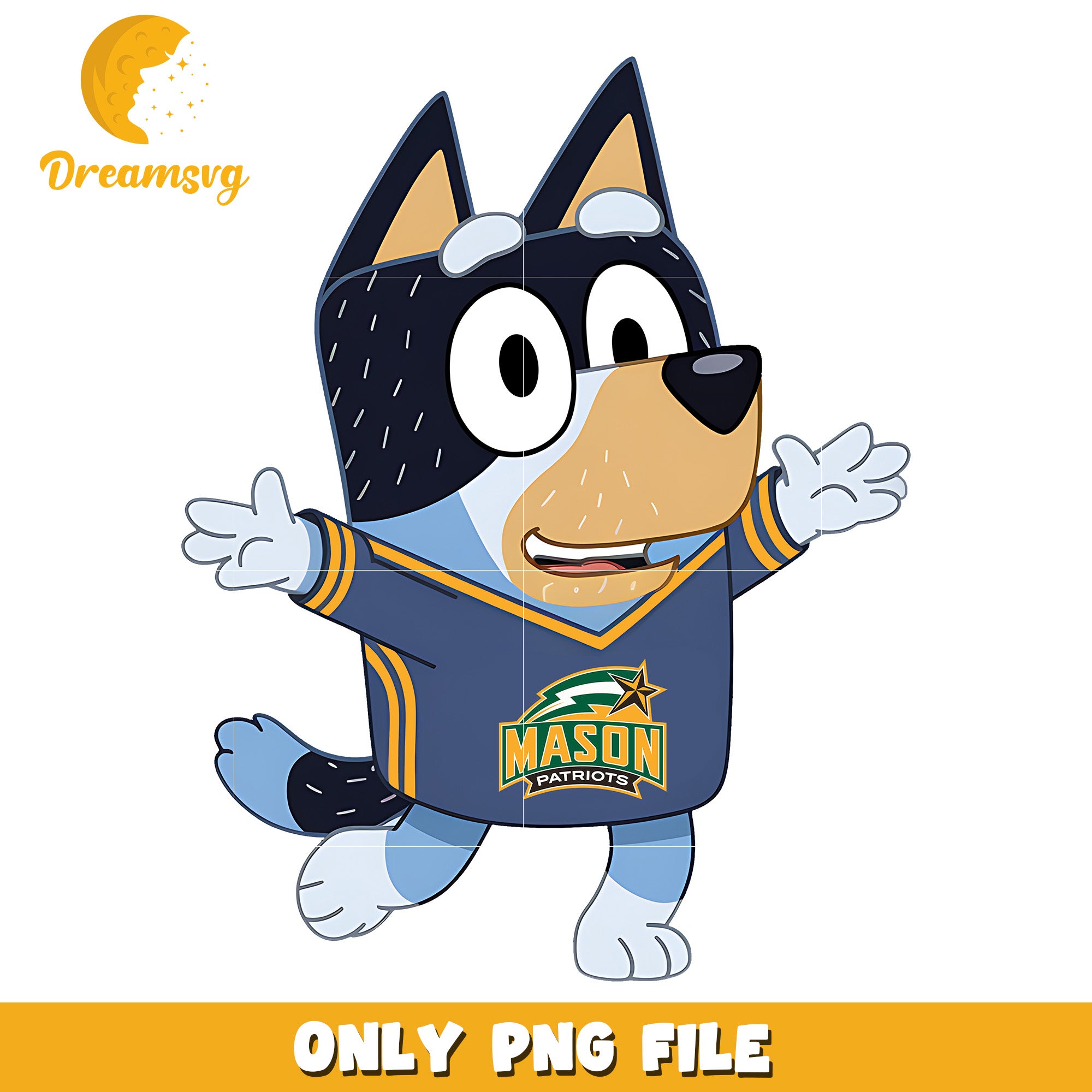 Bluey t-shirt logo ncaa png, George Mason Patriots png, ncaa png