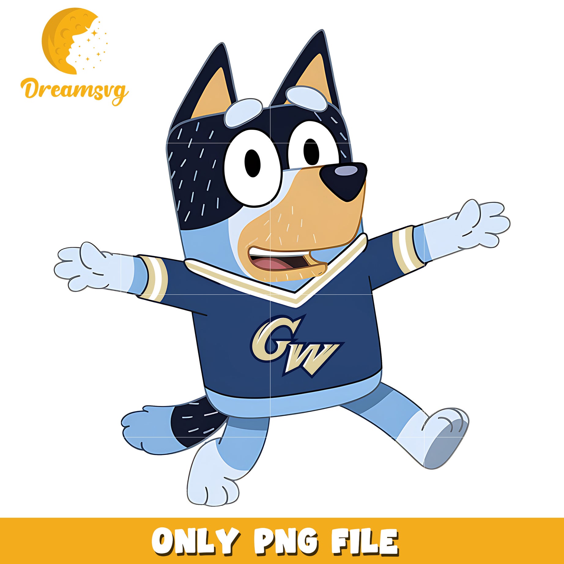 Bluey t-shirt logo ncaa png, George Washington Colonials png, ncaa png