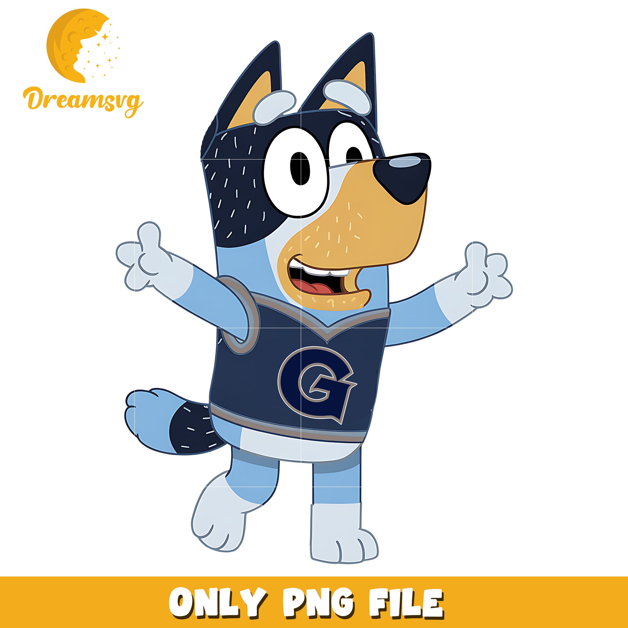 Bluey t-shirt logo ncaa png, Georgetown Hoyas png, ncaa png