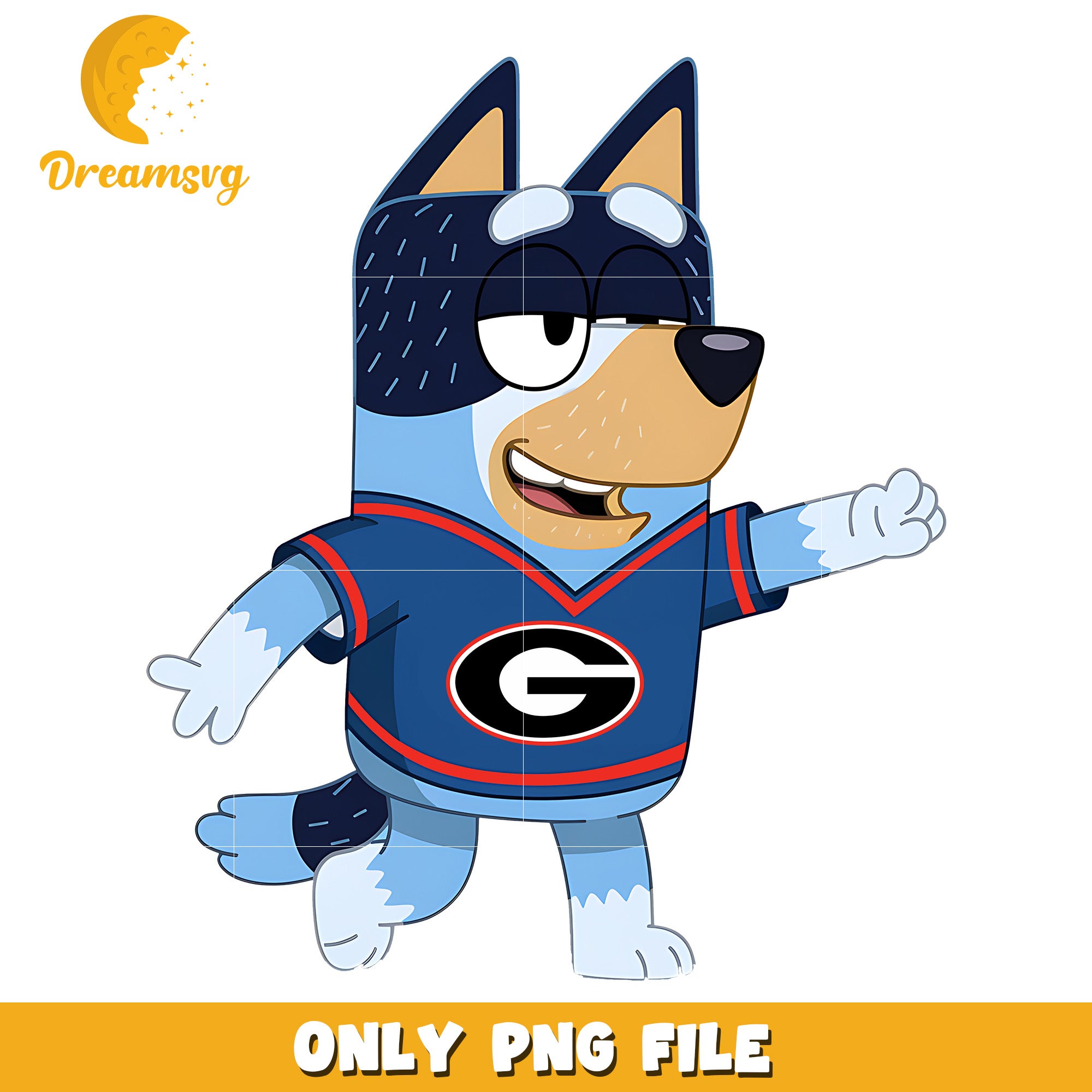 Bluey t-shirt logo ncaa png, Georgia Bulldogs png, ncaa png