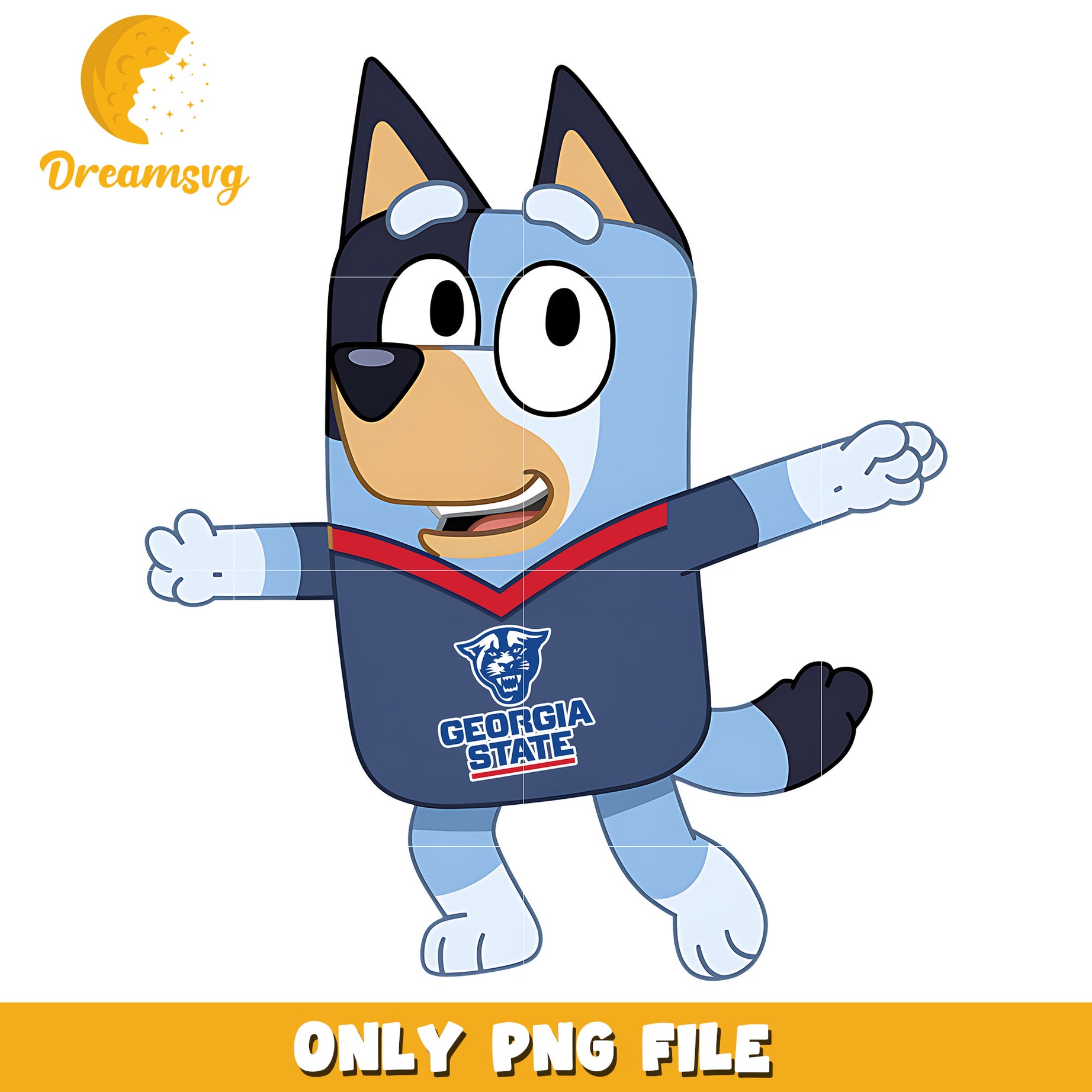 Bluey t-shirt logo ncaa png, Georgia State Panthers png, ncaa png