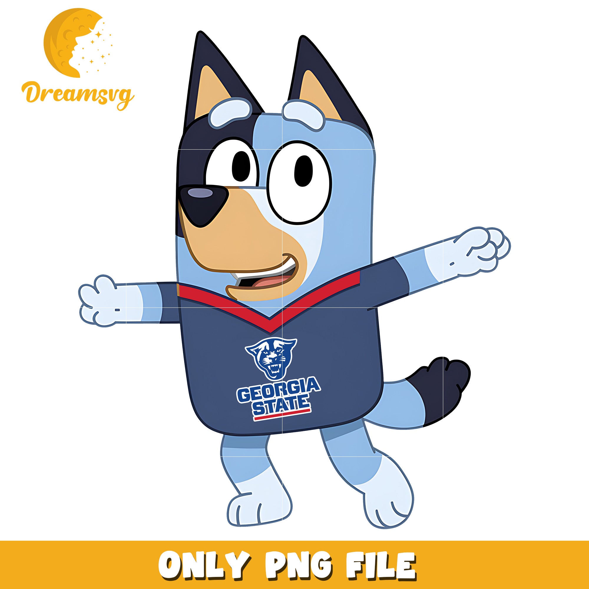 Bluey t-shirt logo ncaa png, Georgia State Panthers png, ncaa png