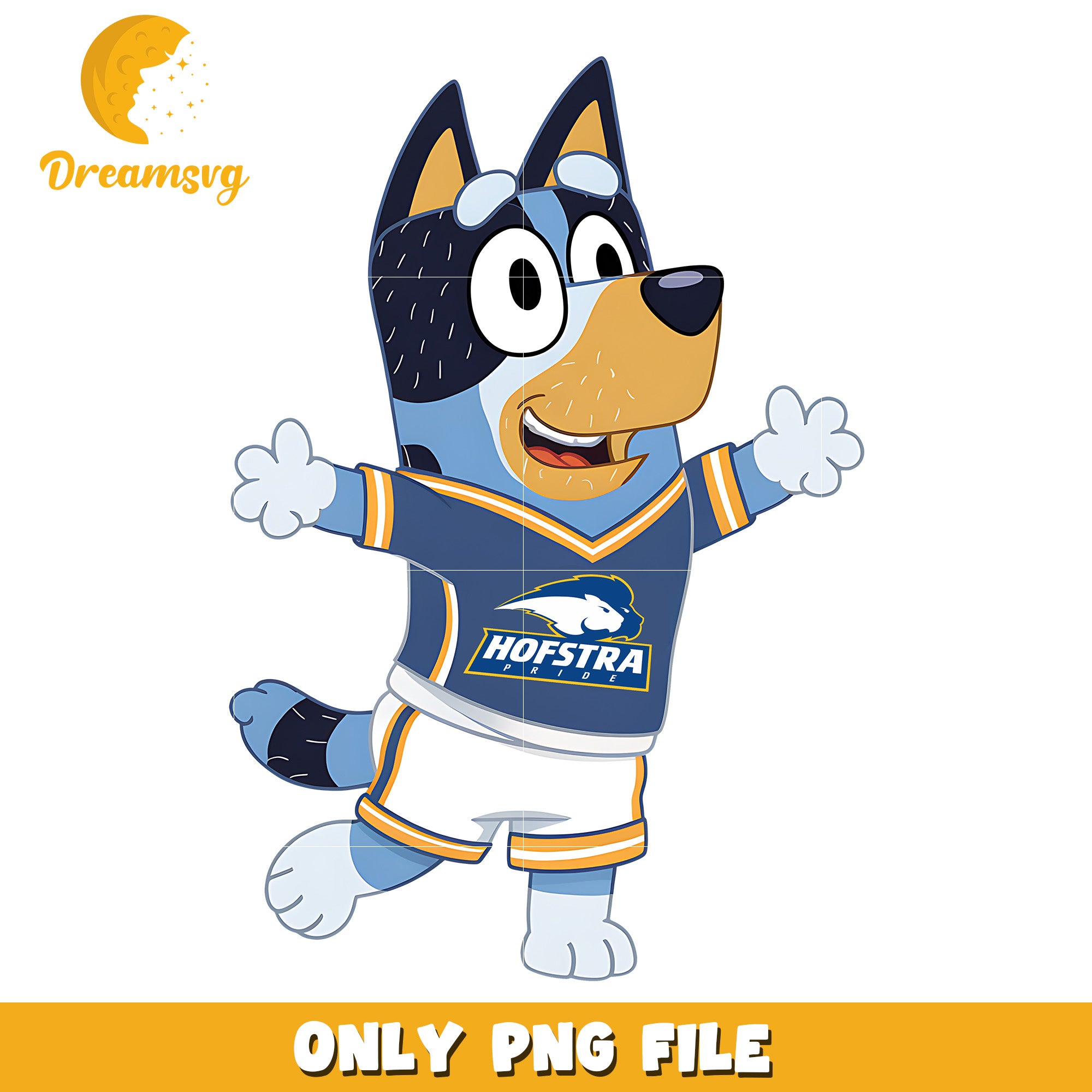 Bluey t-shirt logo ncaa png, Hofstra Pride png, ncaa png