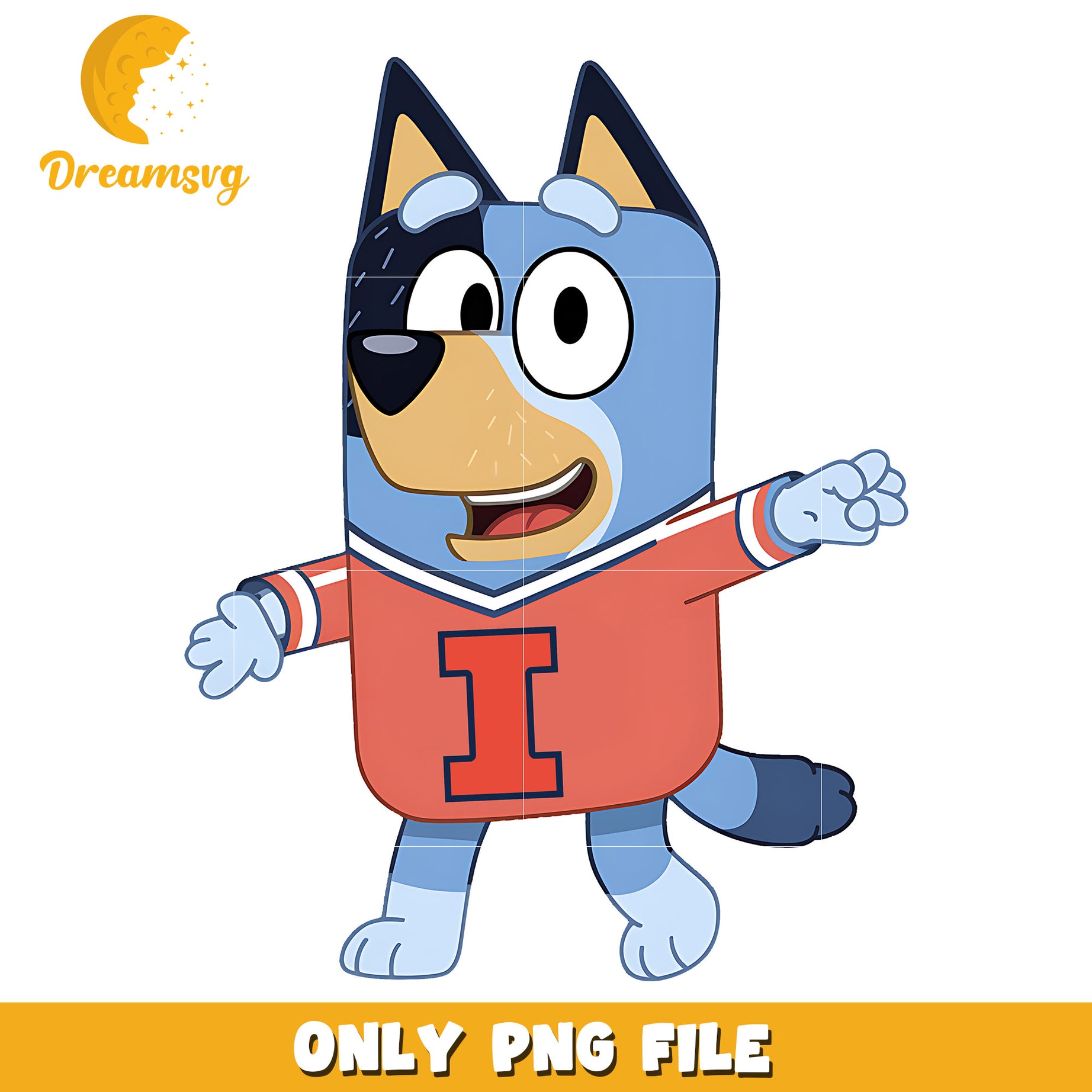 Bluey t-shirt logo ncaa png, Illinois Fighting Illini png, ncaa png