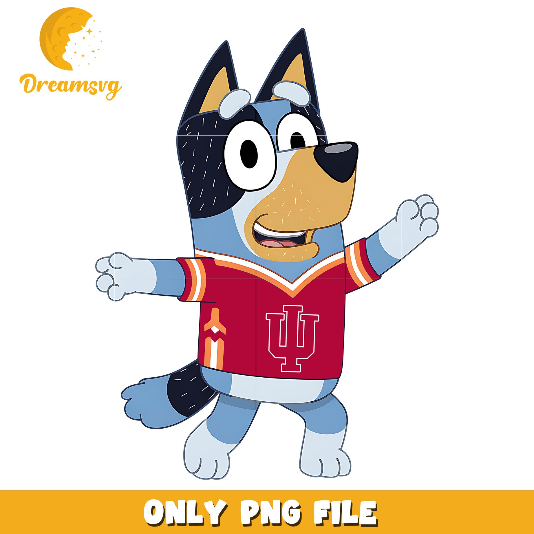 Bluey t-shirt logo ncaa png, Indiana Hoosiers png, ncaa png