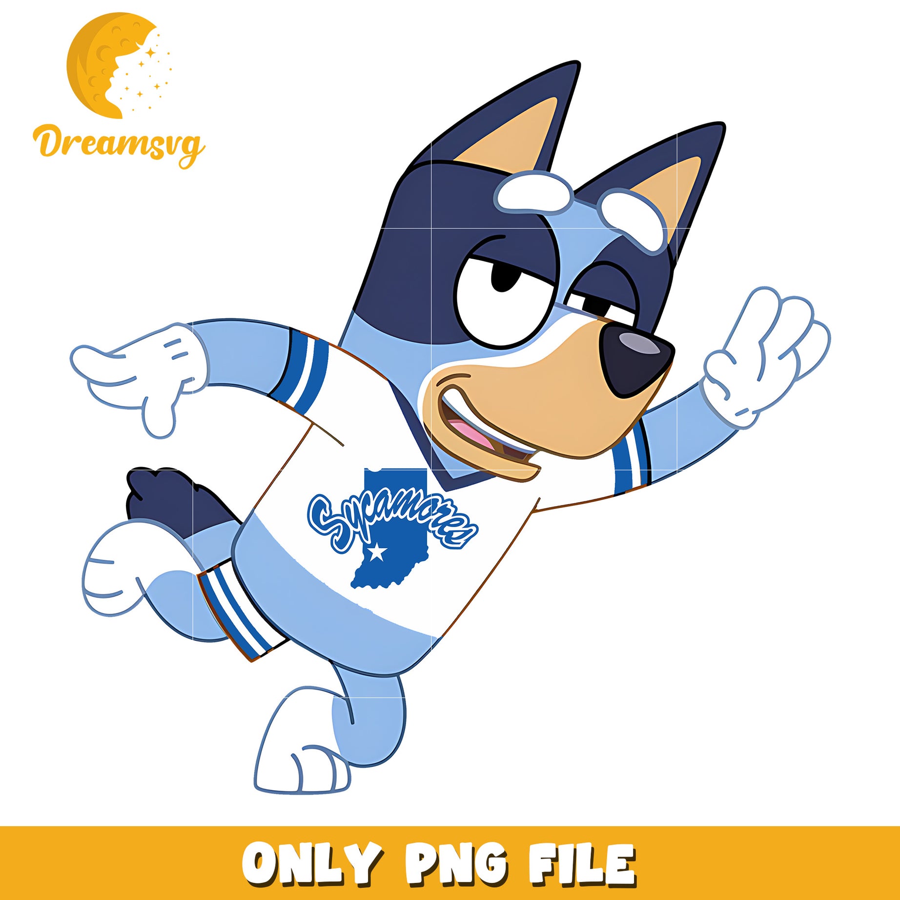 Bluey t-shirt logo ncaa png, Indiana State Sycamores png, ncaa png