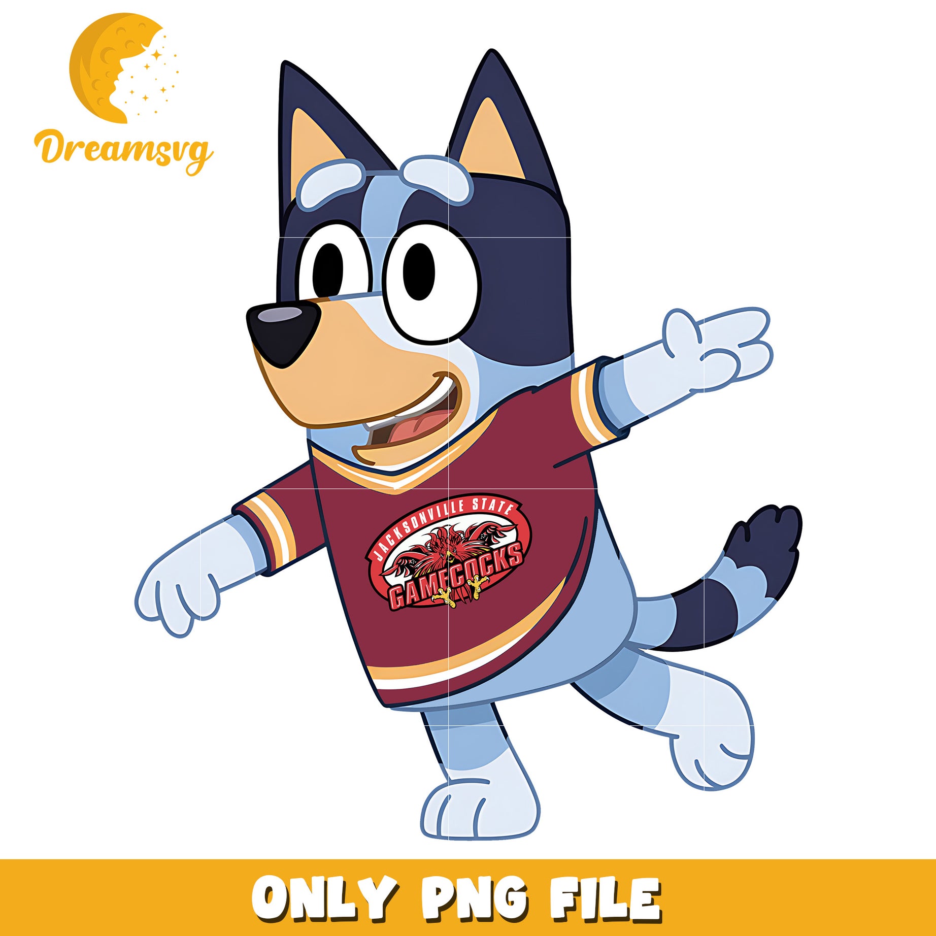 Bluey t-shirt logo ncaa png, Jacksonville State Gamecocks png