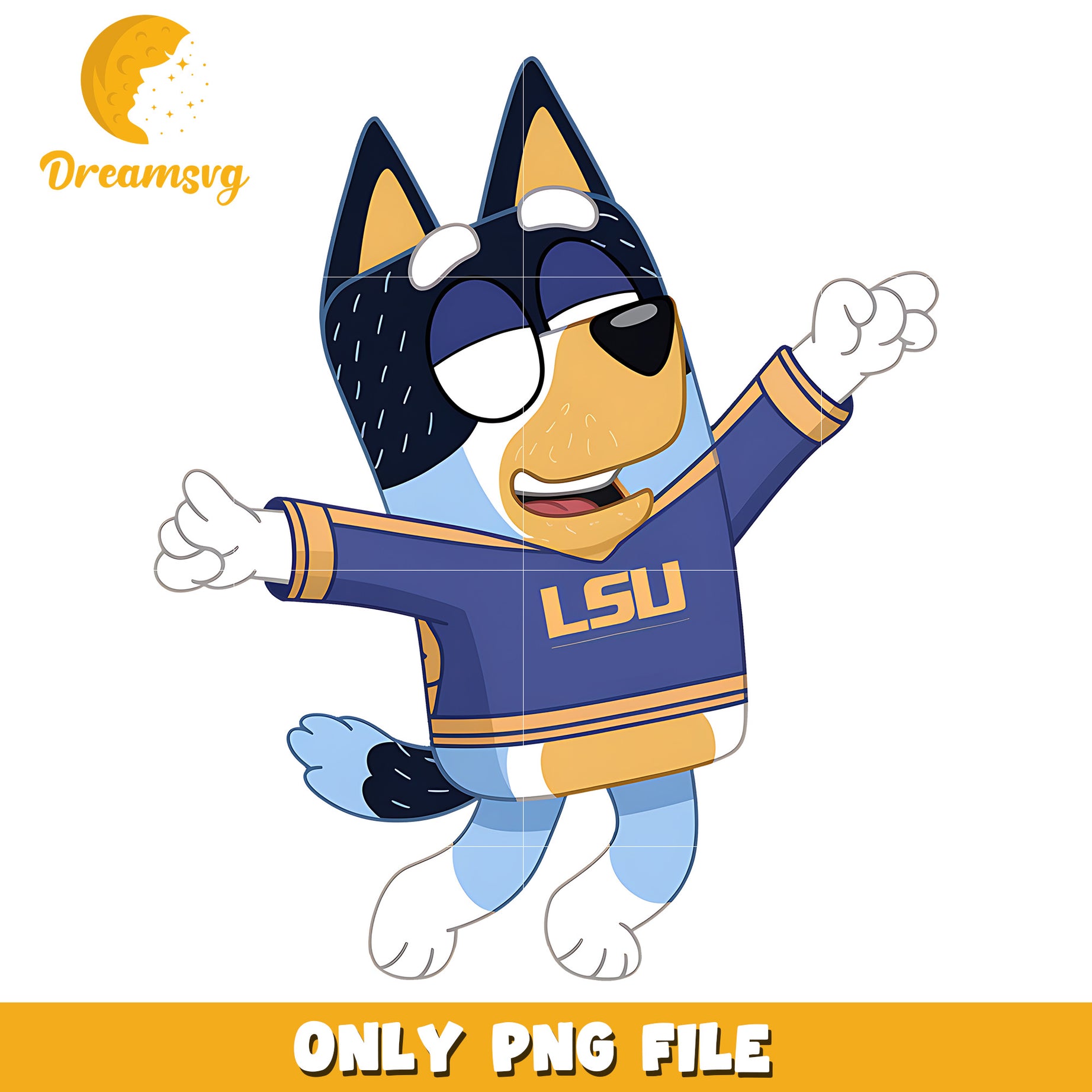 Bluey t-shirt logo ncaa png, LSU Tigers png, ncaa png