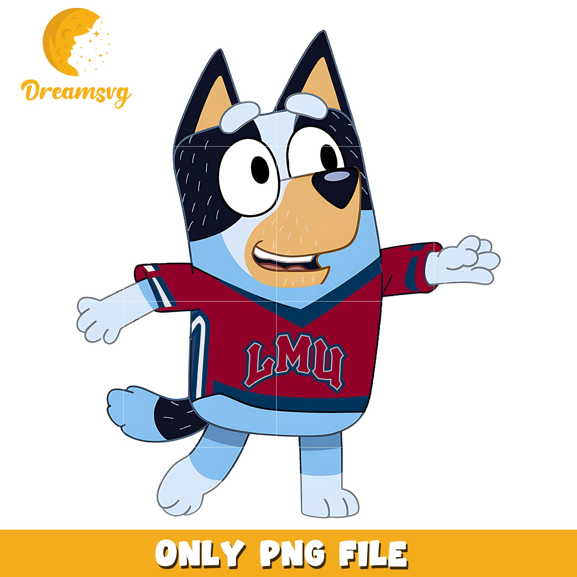 Bluey t-shirt logo ncaa png, Loyola Marymount Lions png, ncaa png