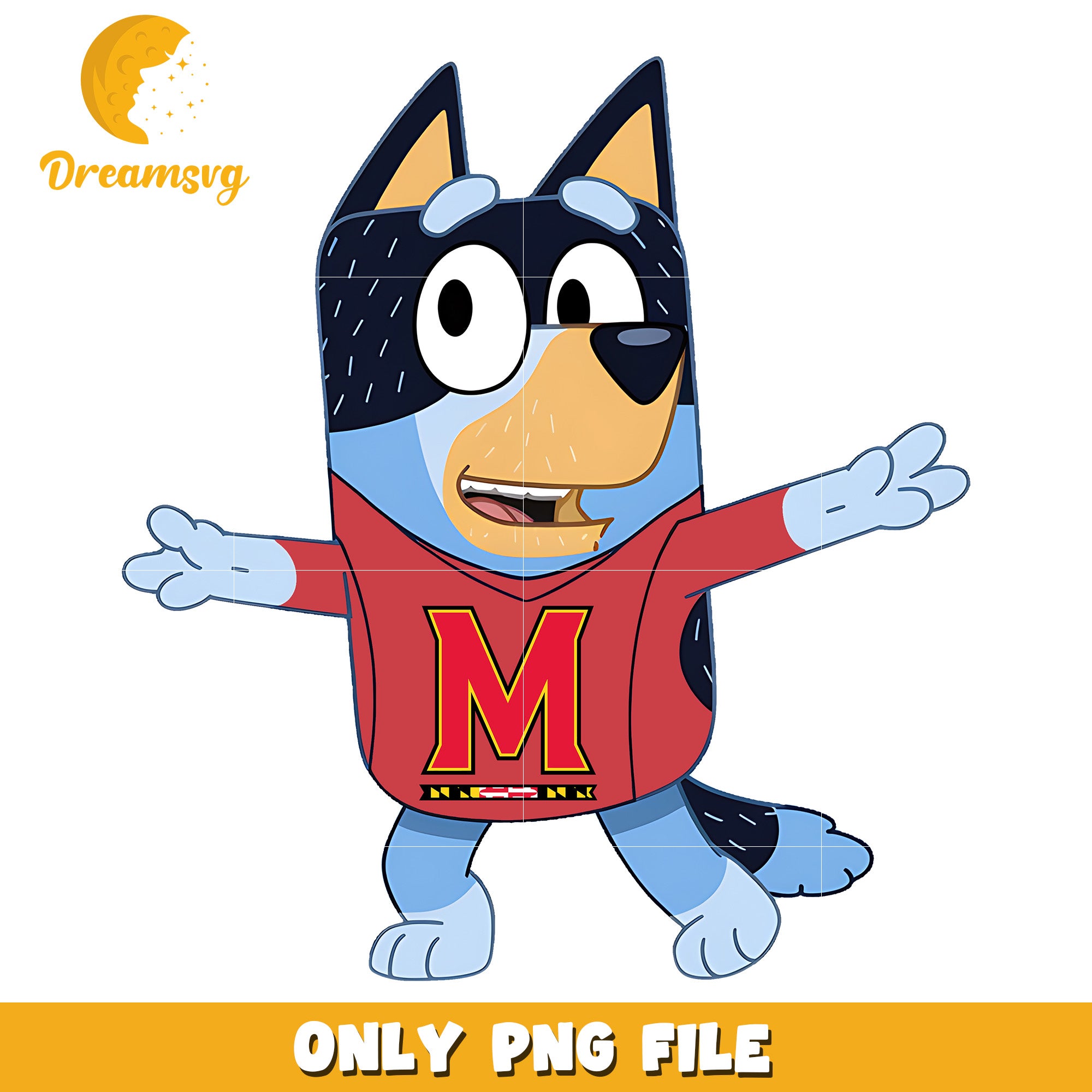 Bluey t-shirt logo ncaa png, Maryland Terrapins png, ncaa png