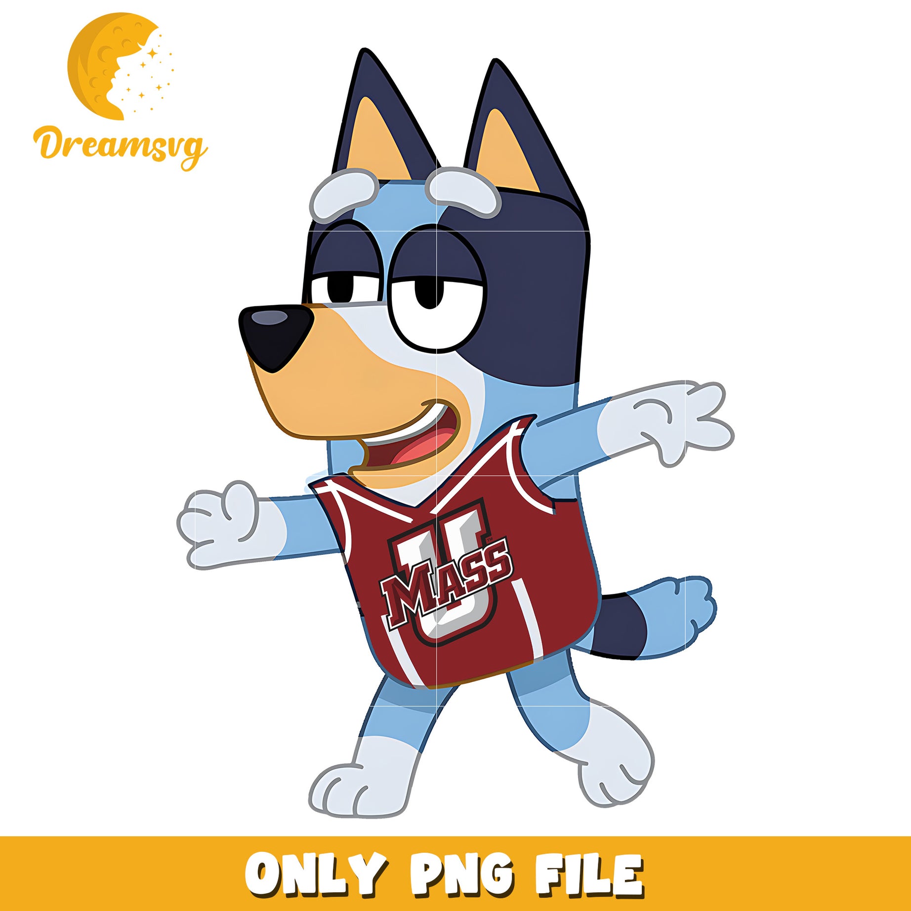 Bluey t-shirt logo ncaa png, Massachusetts Minutemen png, ncaa png