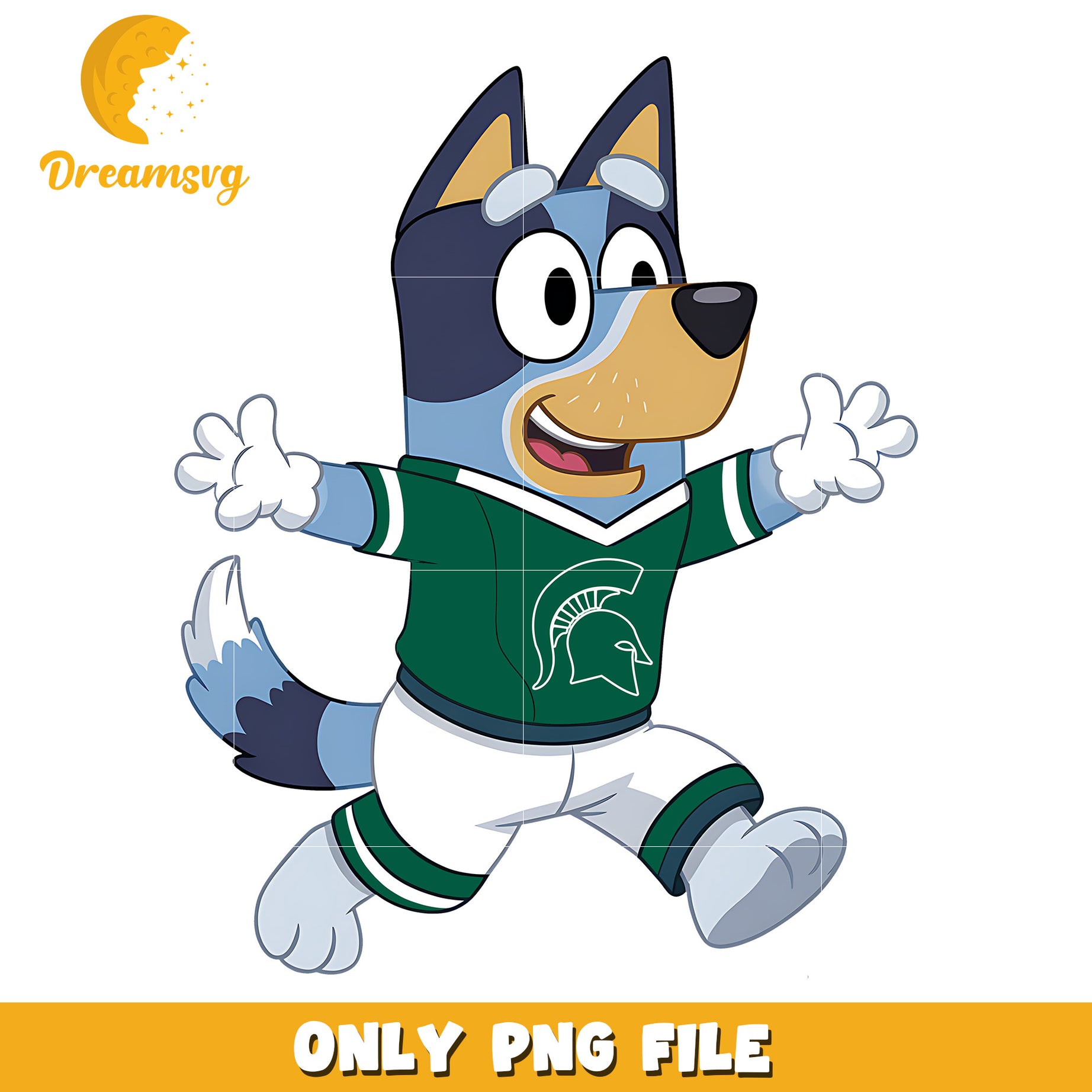 Bluey t-shirt logo ncaa png, Michigan State Spartans png, ncaa png