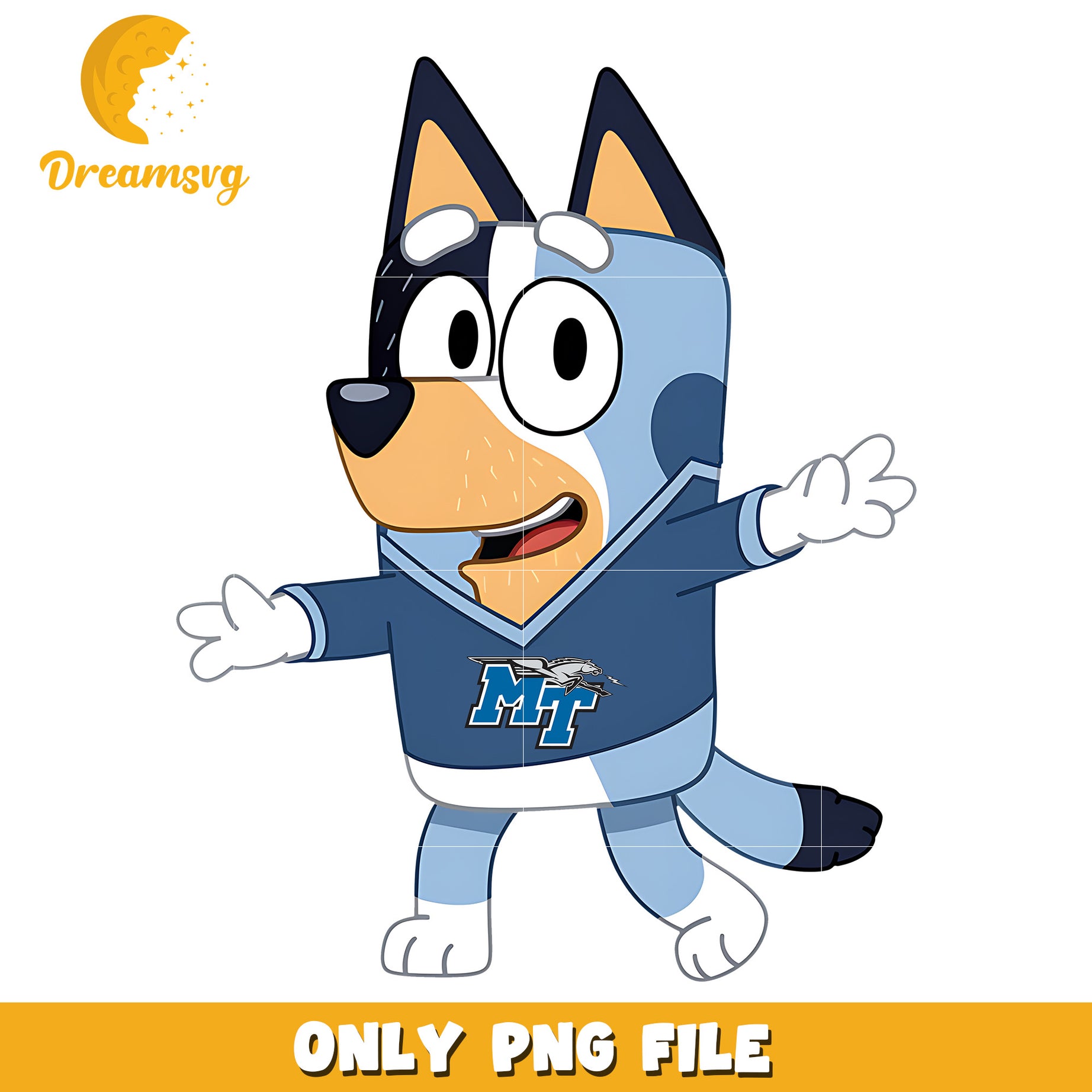 Bluey t-shirt logo ncaa png, Middle Tennessee Blue Raiders png