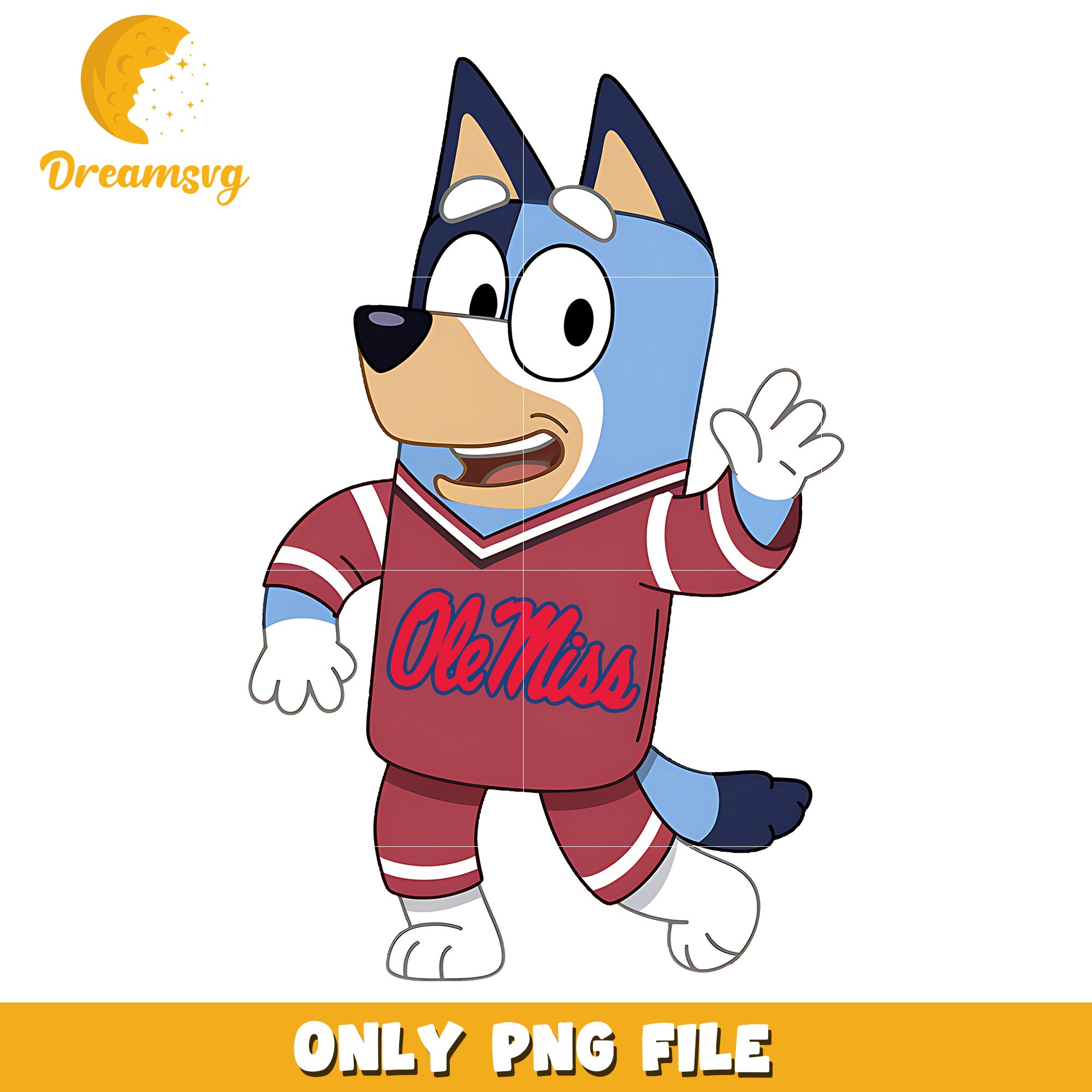 Bluey t-shirt logo ncaa png, Mississippi Rebels png, ncaa png