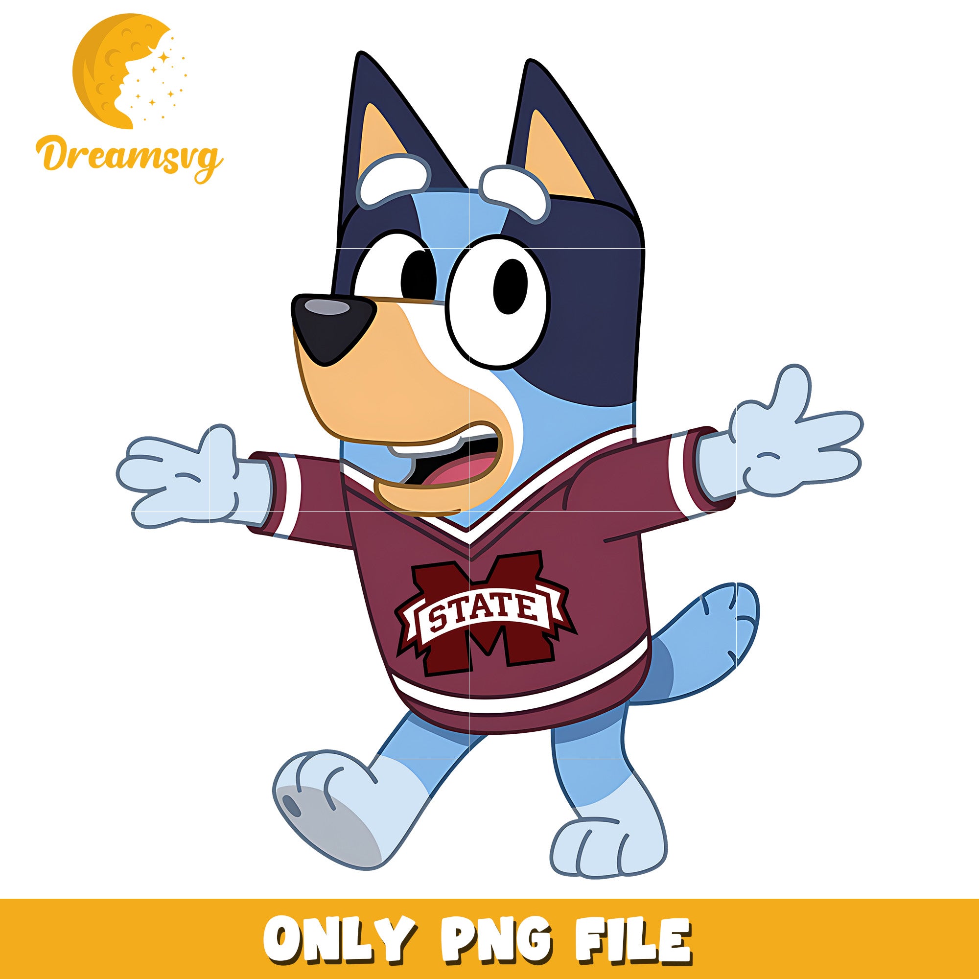 Bluey t-shirt logo ncaa png, Mississippi State Bulldogs png, ncaa png