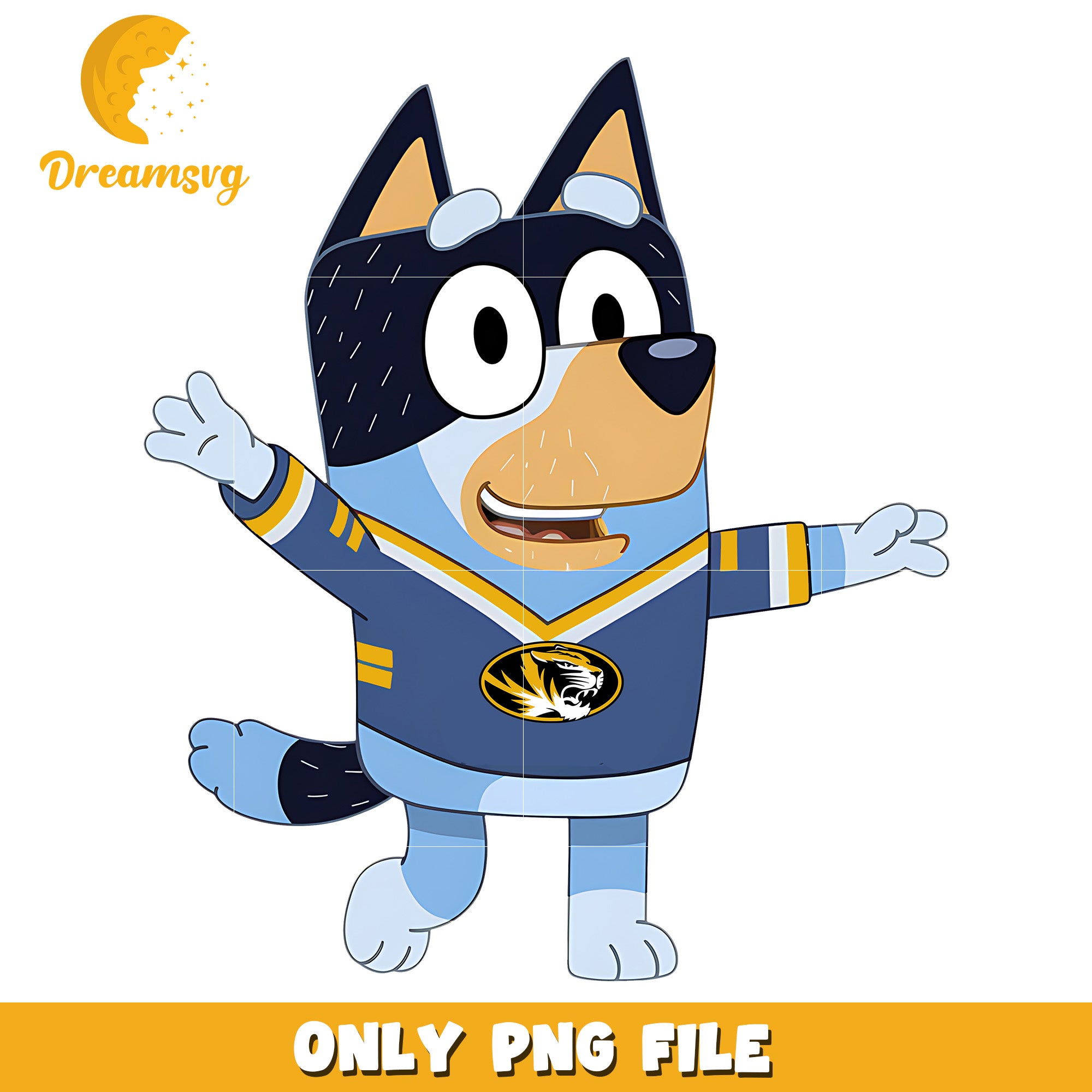 Bluey t-shirt logo ncaa png, Missouri Tigers png, ncaa png
